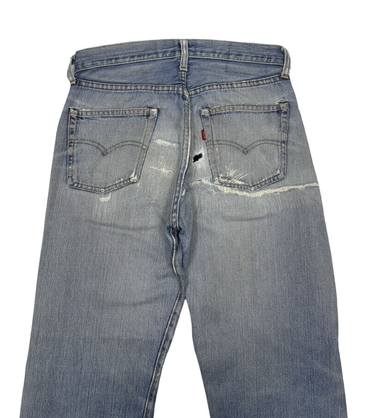 Levi's 🔥LEVIS 501 BUTTON 6 SELVEDGE DISTRESS DENIM BORO SASHIKO Size US 29 - 8 Thumbnail