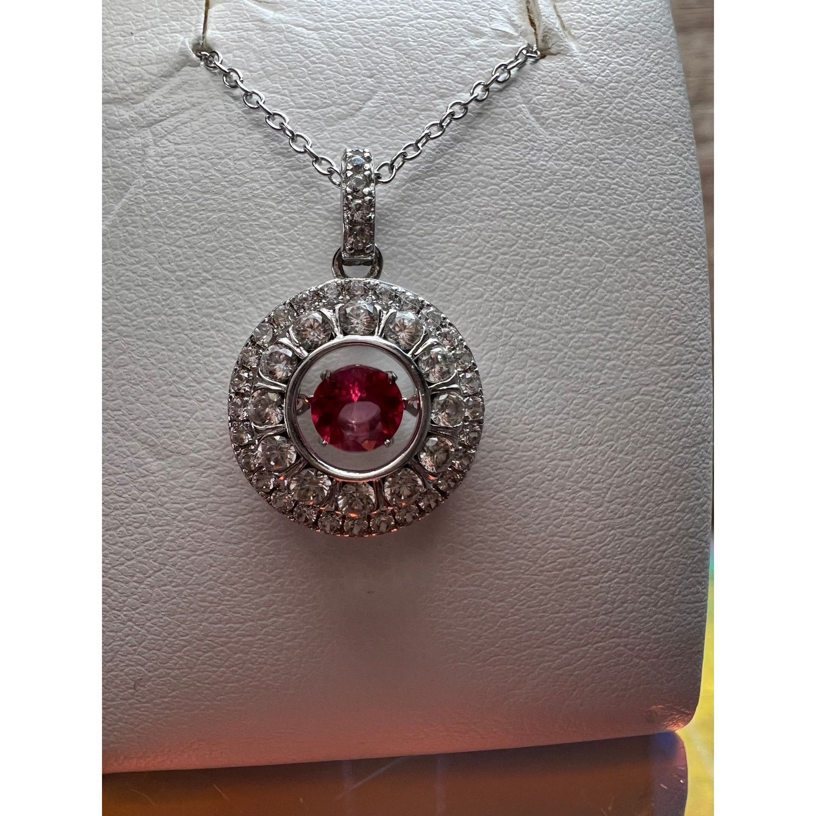 Other Pink tourmalinetopaz pendant necklace in platinum over 925 Size ONE SIZE - 21 Thumbnail