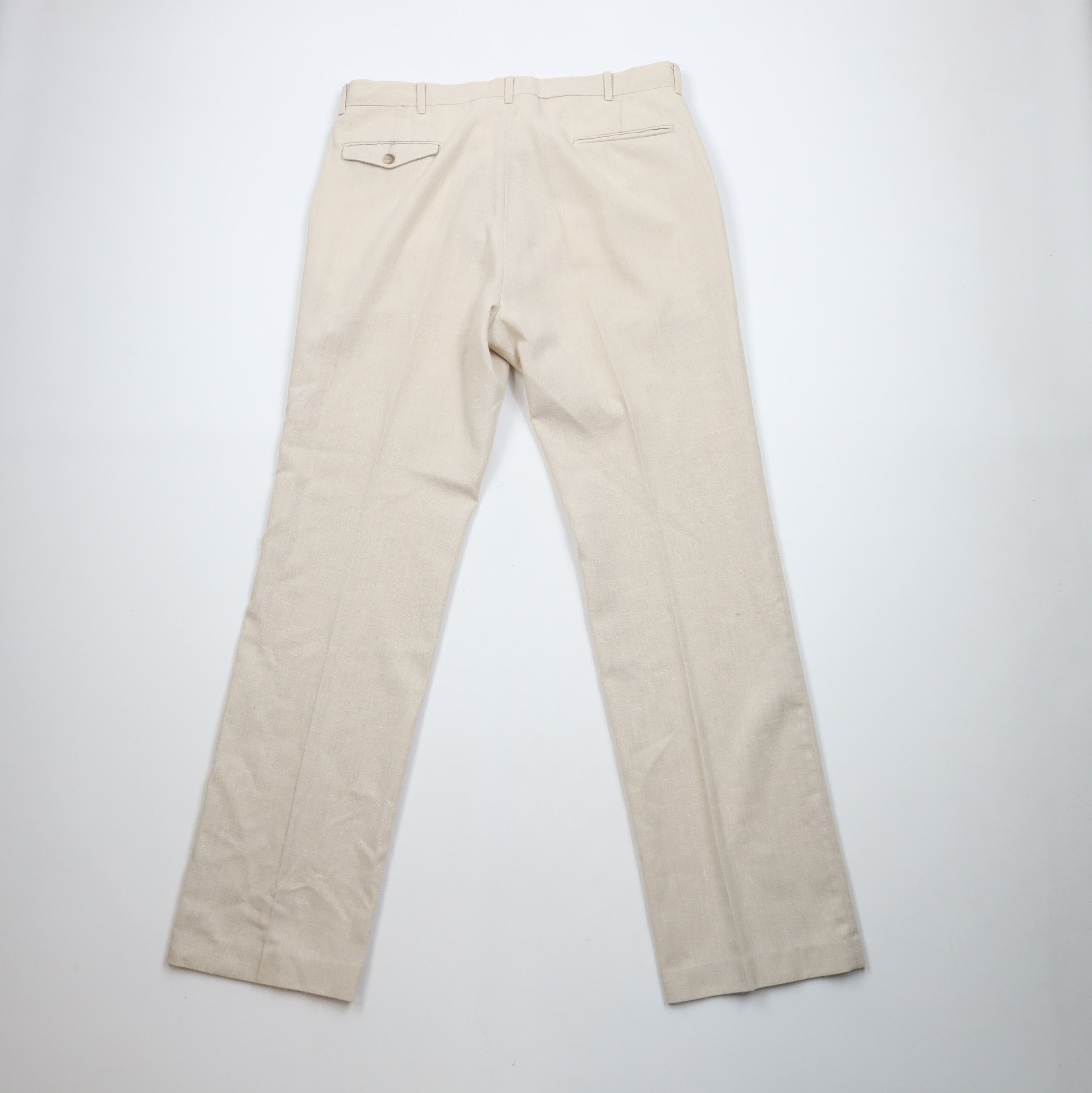Vintage Vintage 70s Streetwear Fleck Linen Wide Leg Chino Pants USA Size US 36 / EU 52 - 11 Thumbnail