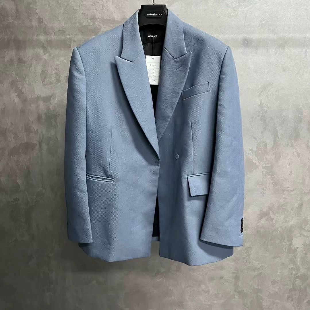 Anonymous Club we11 done textured blue blazer for men Size US M / EU 48-50 / 2 - 1 Thumbnail