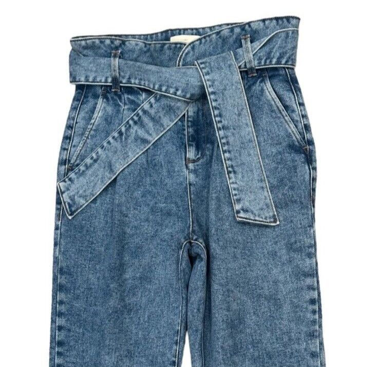 Sezane Sezane Alvin Slouchy High Rise Jeans in Light Vintage Washed Size 24" / US 00 / IT 34 - 4 Thumbnail
