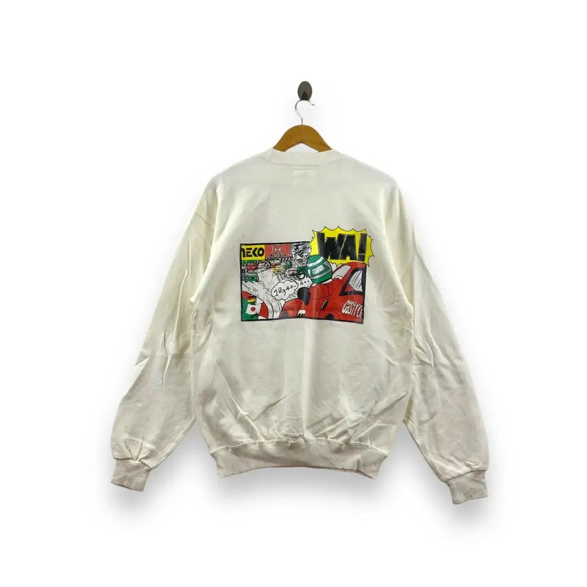 Vintage Vintage 90’ HONDA NSX RACING Manga Anime Sweatshirt Size US L / EU 52-54 / 3 - 4 Thumbnail