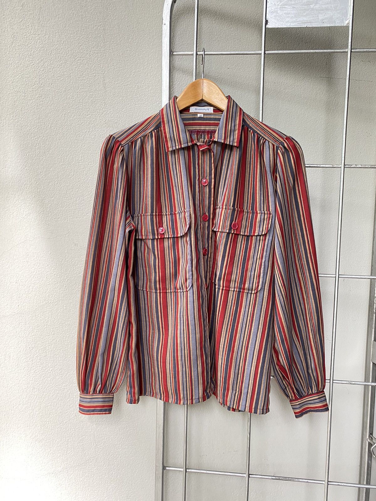 Givenchy Givenchy Multicolor Striped Long-Sleeve Shirt Size S / US 4 / IT 40 - 2 Thumbnail