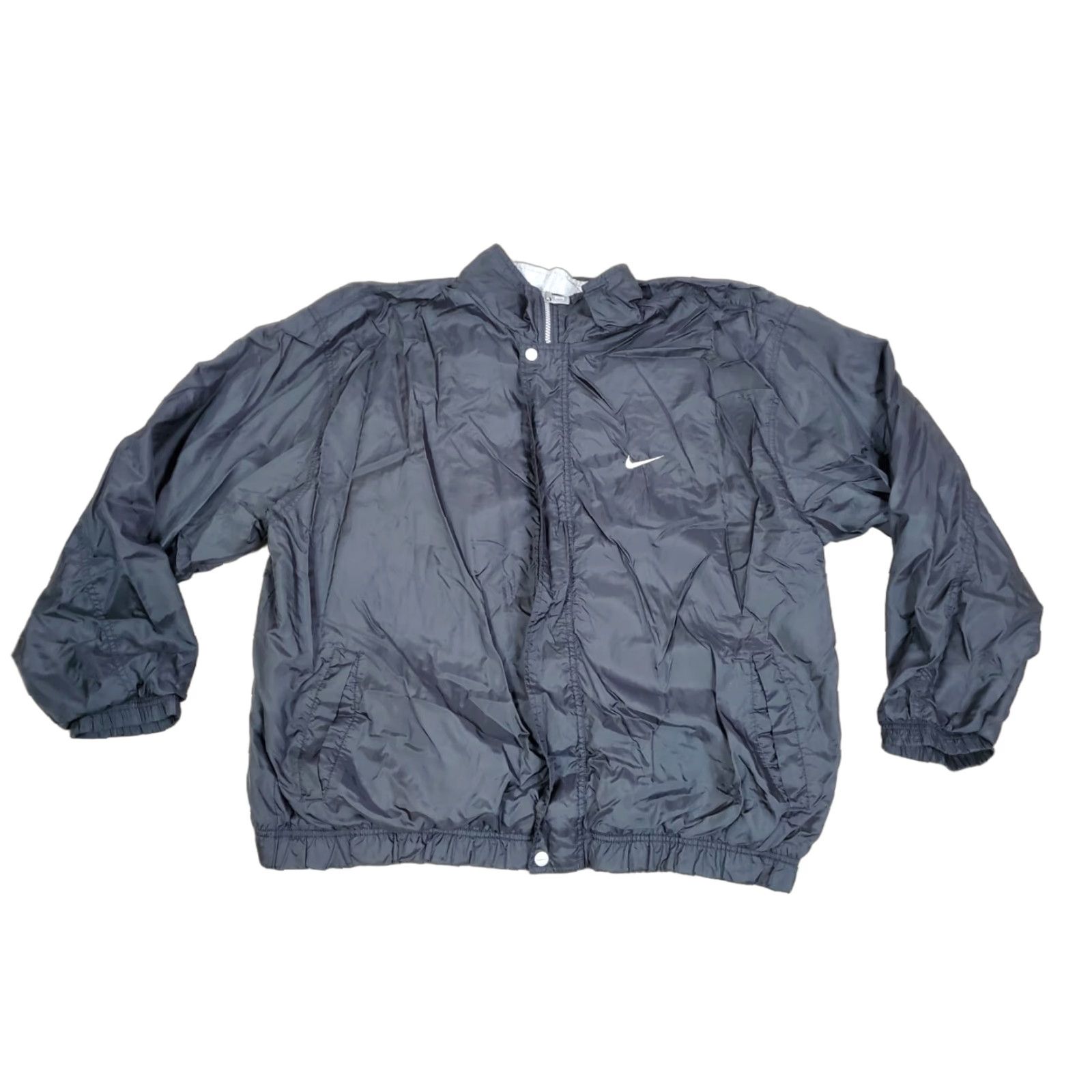 Nike VINTAGE Nike Jacket Mens 2XL Black Windbreaker Coat Lined Full Zip Logo 90s Size US XXL / EU 58 / 5 - 1 Thumbnail