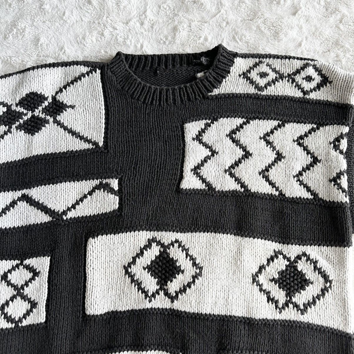 Other Vintage Claiborne Pullover Sweater Mens Large Gray Geometric Size US L / EU 52-54 / 3 - 3 Thumbnail