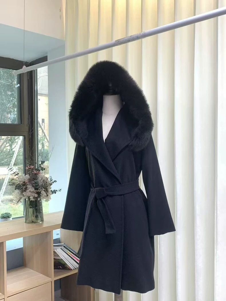 Max Mara Max Mara Fur Collar Coat Wool Thermal Midi Jacket Size S / US 4 / IT 40 - 6 Thumbnail