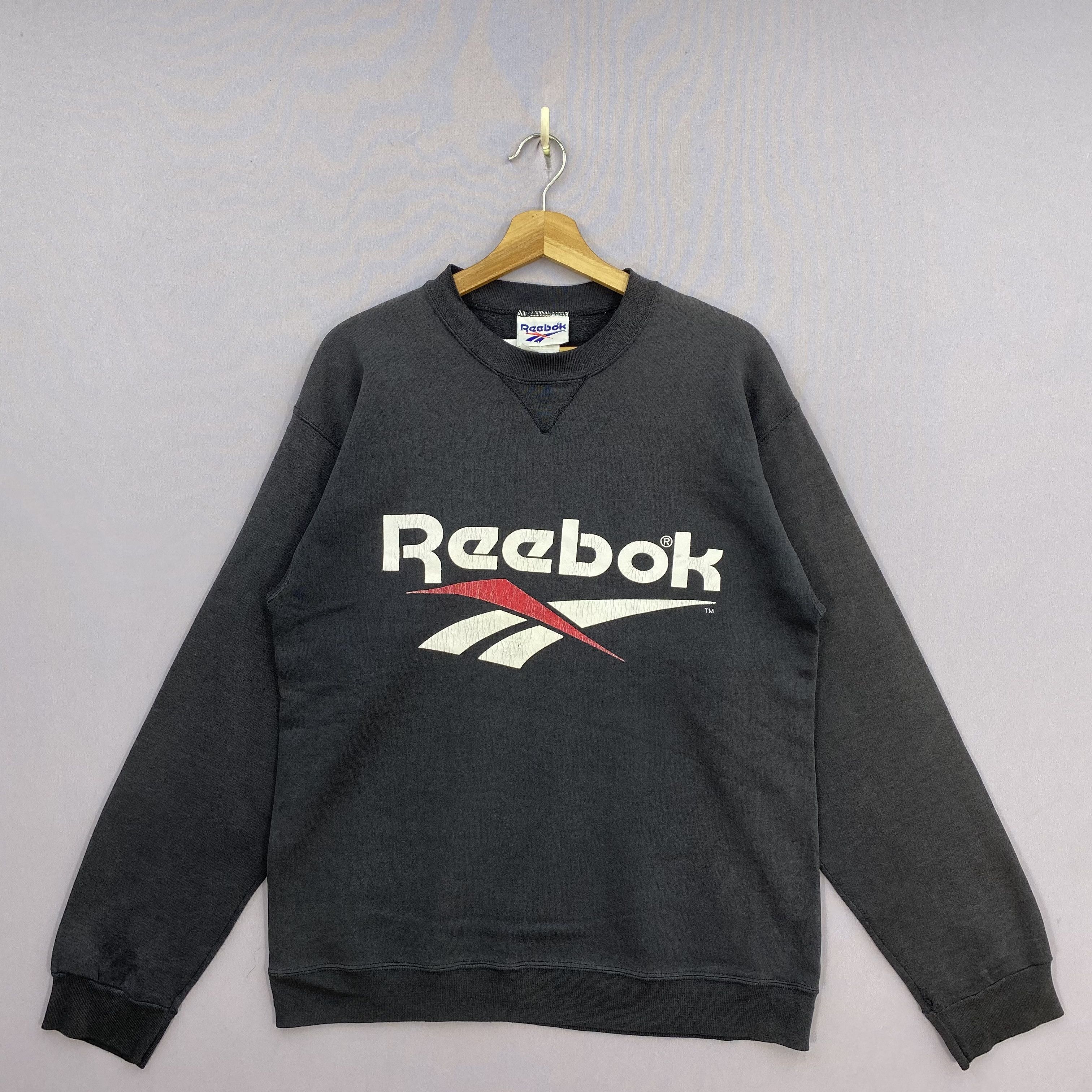 Reebok Vintage 90s Reebook Pullover Sweatshirt V-Stitch Sweater Size US M / EU 48-50 / 2 - 2 Thumbnail