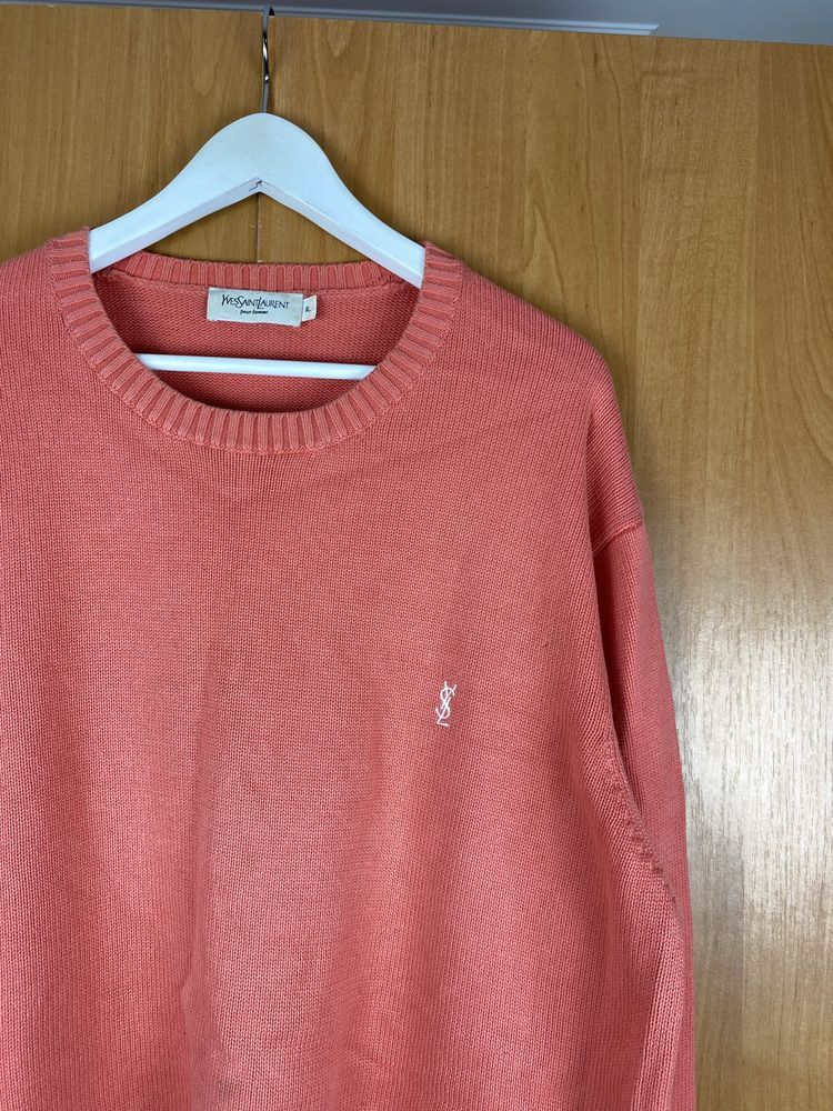 Yves Saint Laurent Yves Saint Laurent Pinky Knit Sweater Size US XL / EU 56 / 4 - 2 Thumbnail