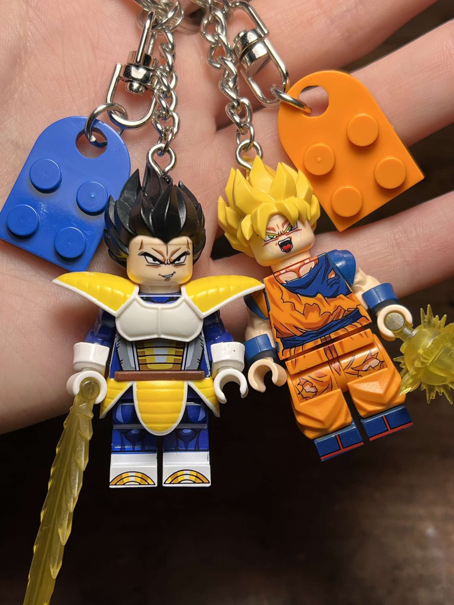 Dragon Ball Z Goku Vegeta anime minifigure keychain