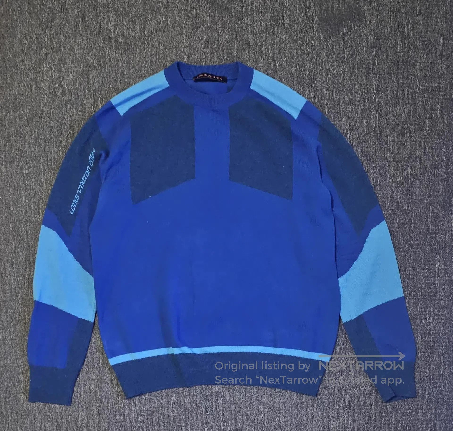 Louis Vuitton Blue Color Block Long Sleeve Sweater. Size US L / EU 52-54 / 3 - 1 Thumbnail