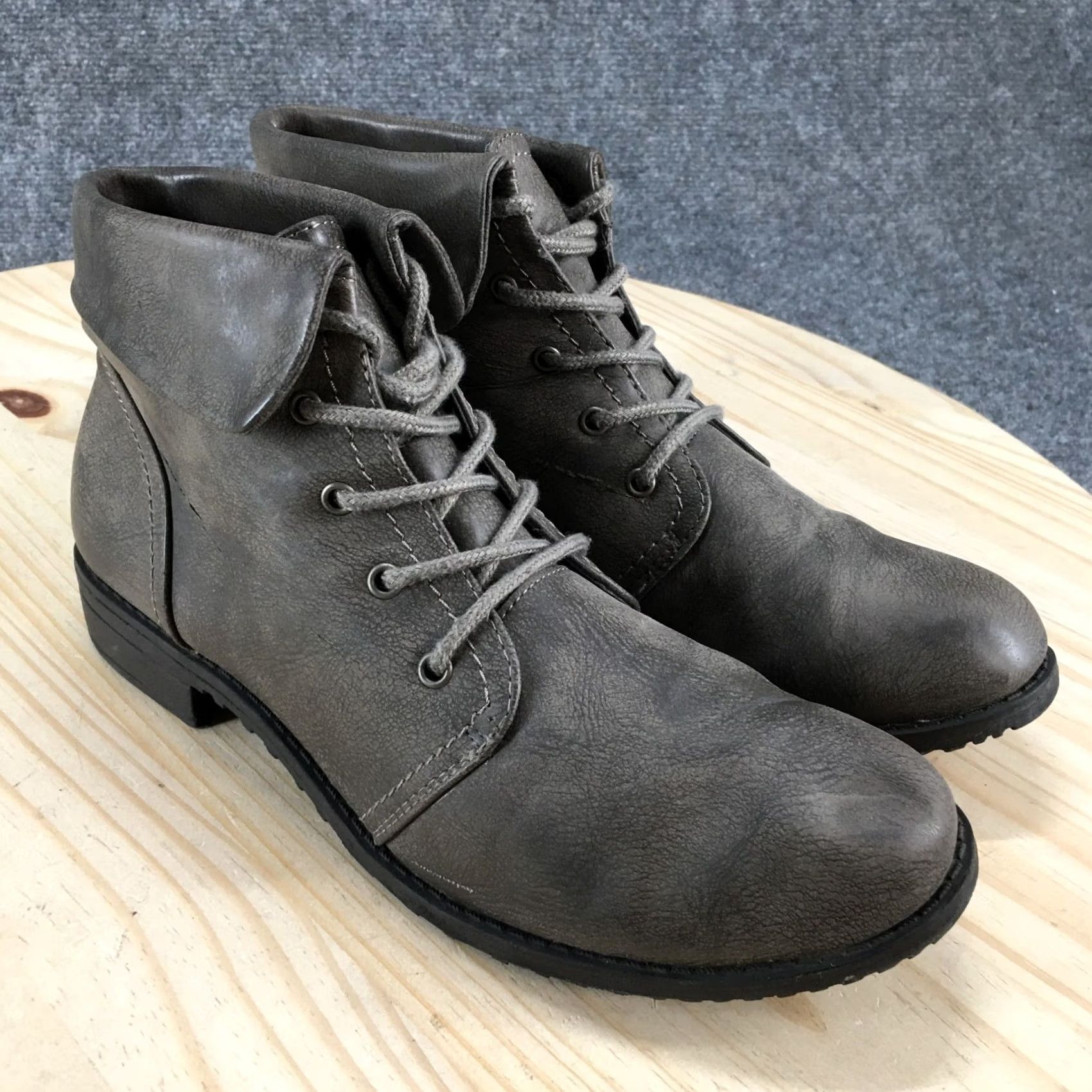 Vintage White Mountain Cliffs Boots Womens 9.5 M Tango Ankle Bootie Gray Faux Leather Casual Comfort Size US 10 / IT 40 - 3 Thumbnail