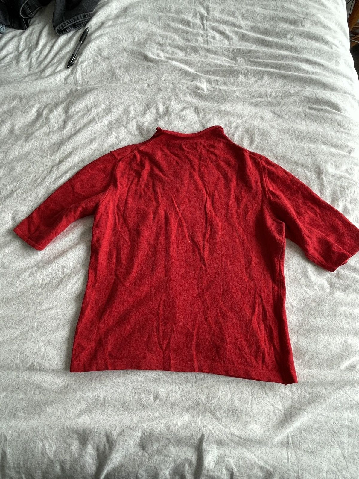 Burberry Burberry Red Short Sleeve Sweater Size M / US 6-8 / IT 42-44 - 1 Thumbnail