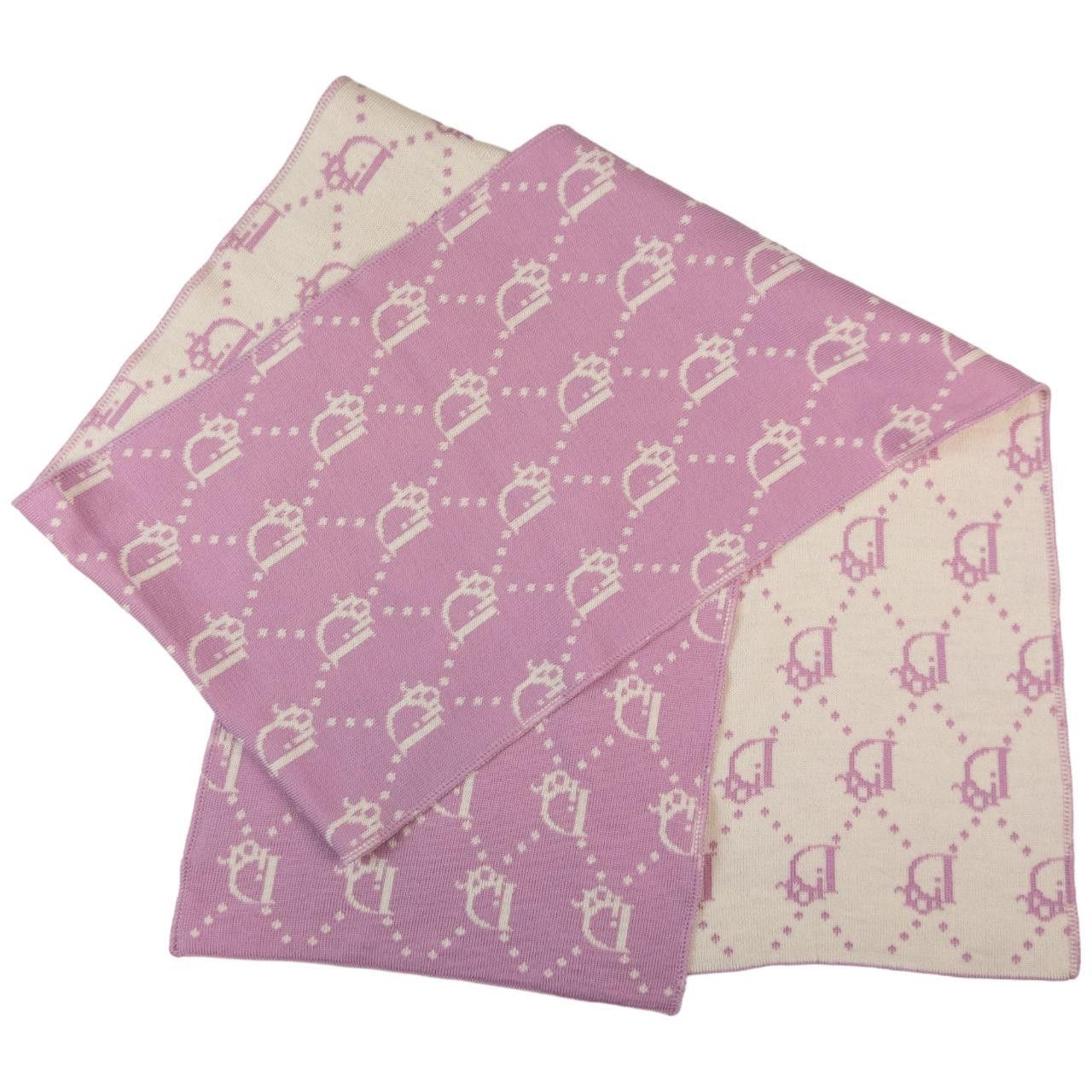 Dior Vintage Dior Monogram Wool Scarf Size ONE SIZE - 4 Thumbnail