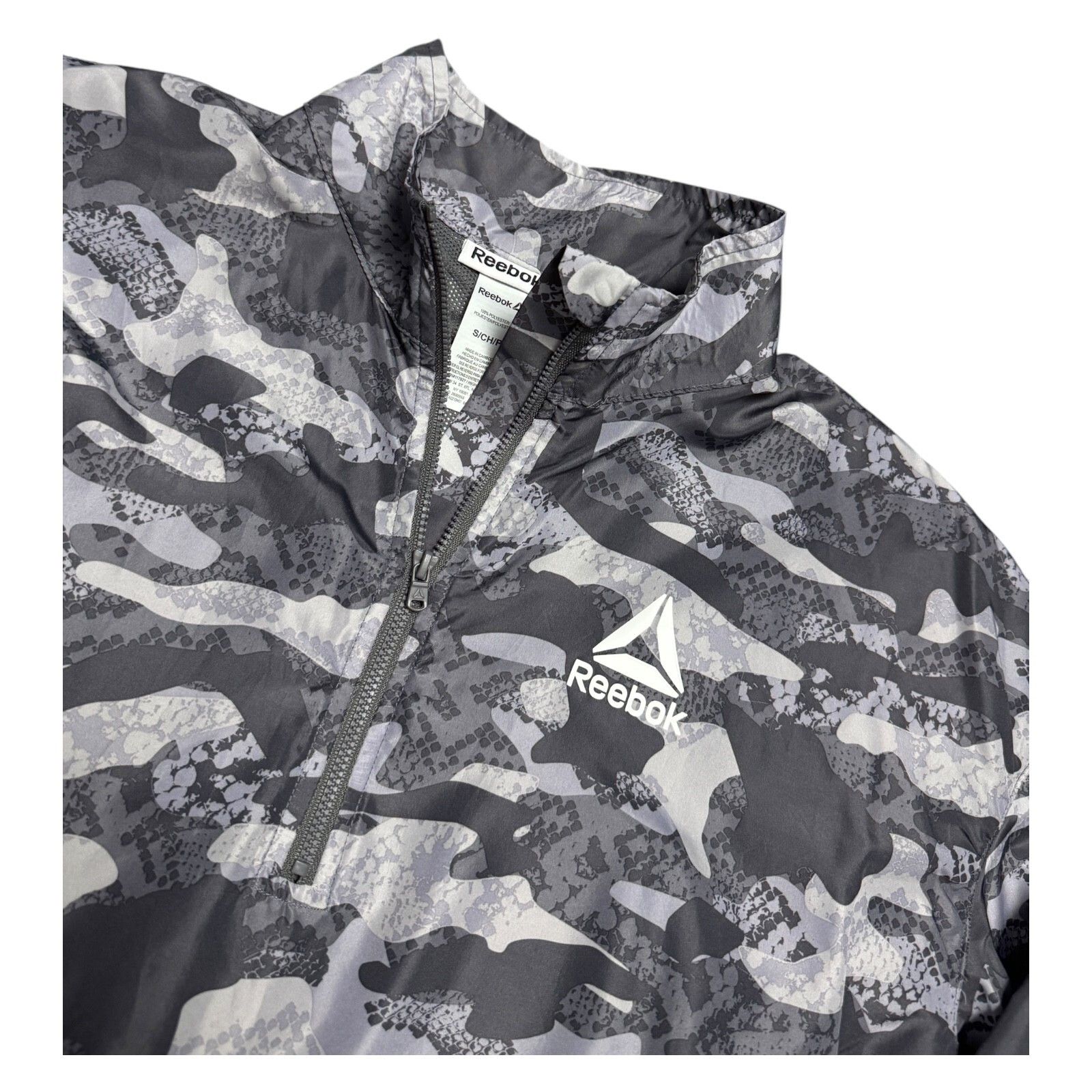 Reebok REEBOK CAMO Lightweight Windbreaker Bomber Jacket Small Size S / US 4 / IT 40 - 5 Thumbnail