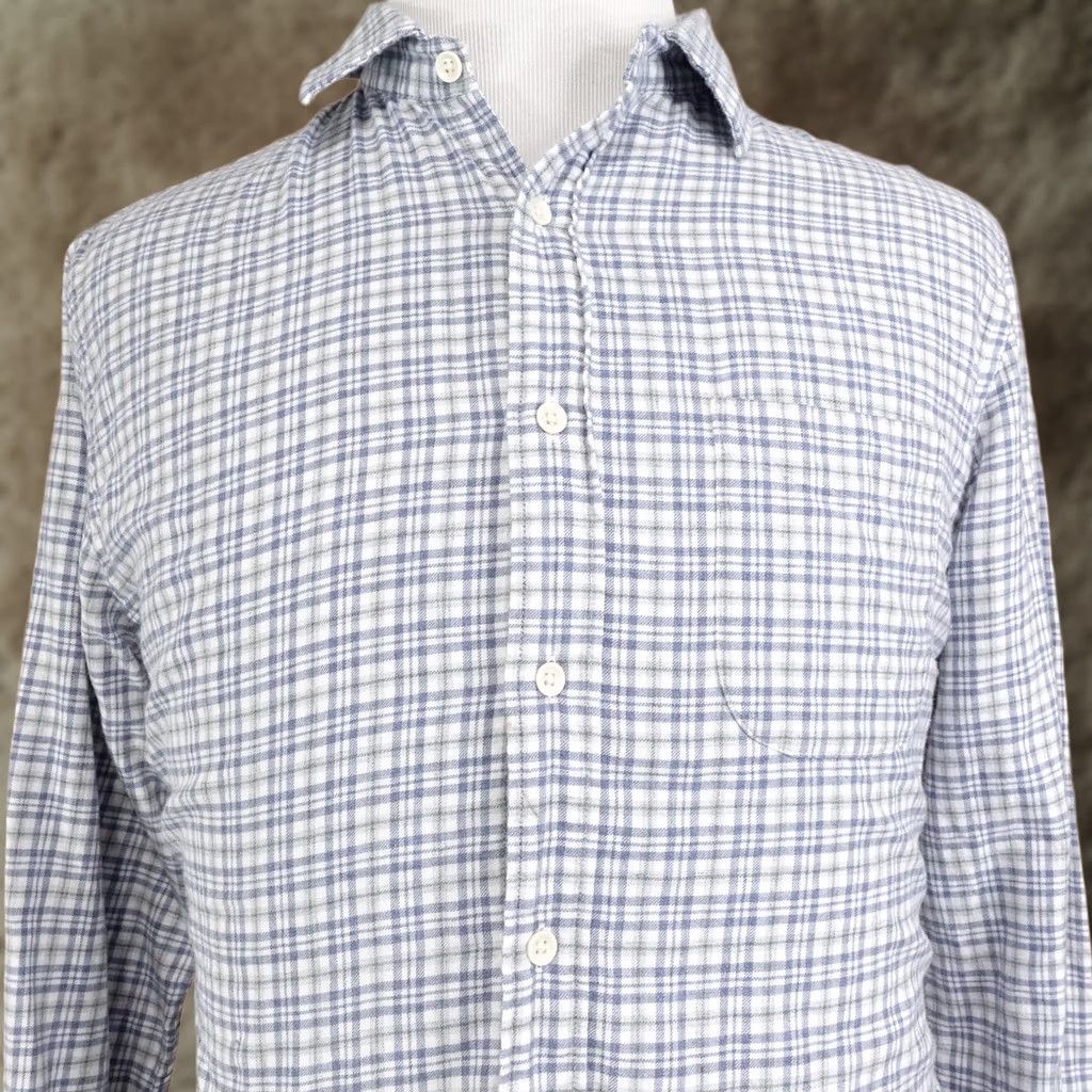 Faherty Faherty Shirt Mens L White Plaid Long Sleeve Button Up Cotton Flannel Casual Size US L / EU 52-54 / 3 - 1 Thumbnail