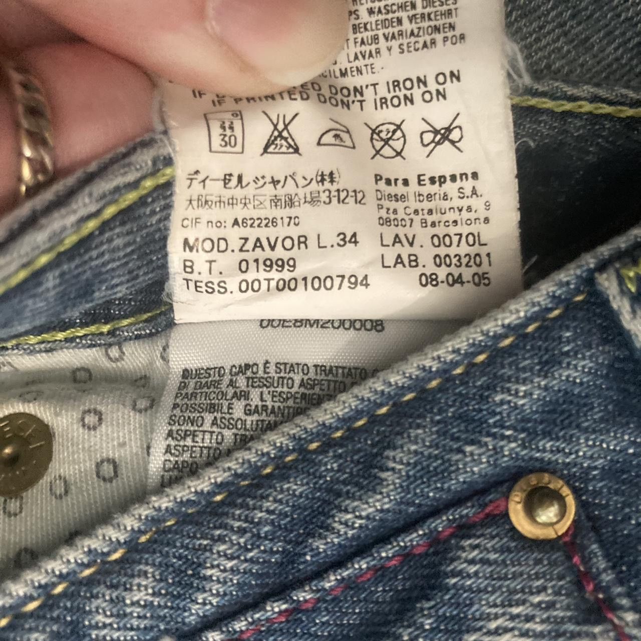 Diesel Diesel Archival RARE Deadstock ZAVOR size 30 light wash Size 30" / US 8 / IT 44 - 3 Thumbnail