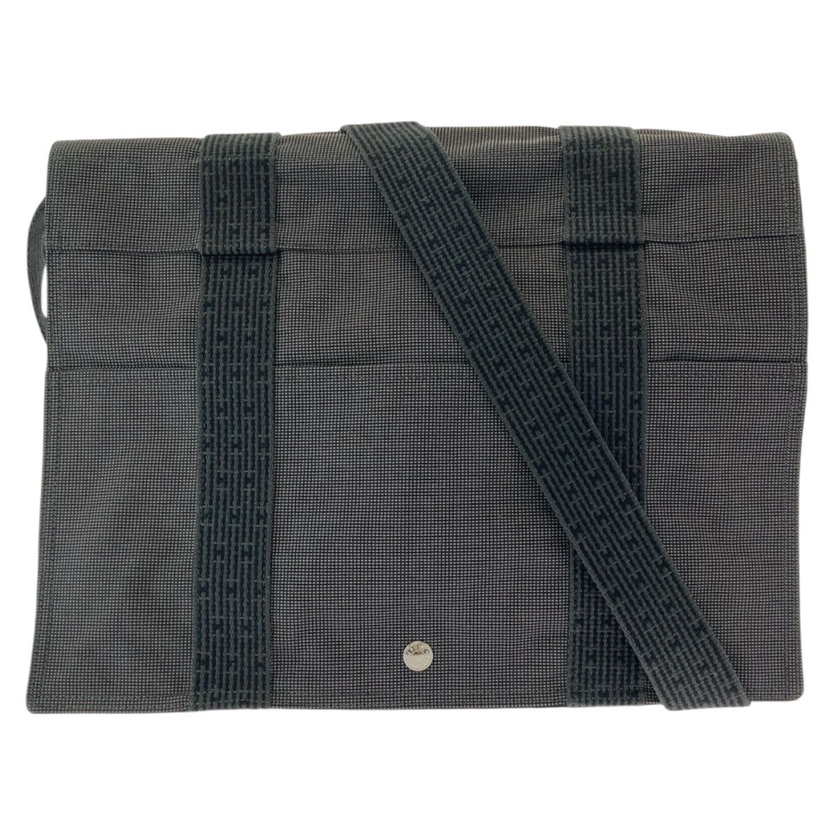 Hermes Hermes Hermes Canvas Herline Bass MM Messenger Bag Canvas Crossbody Bag 408467 in Great Condition Size ONE SIZE - 1 Thumbnail