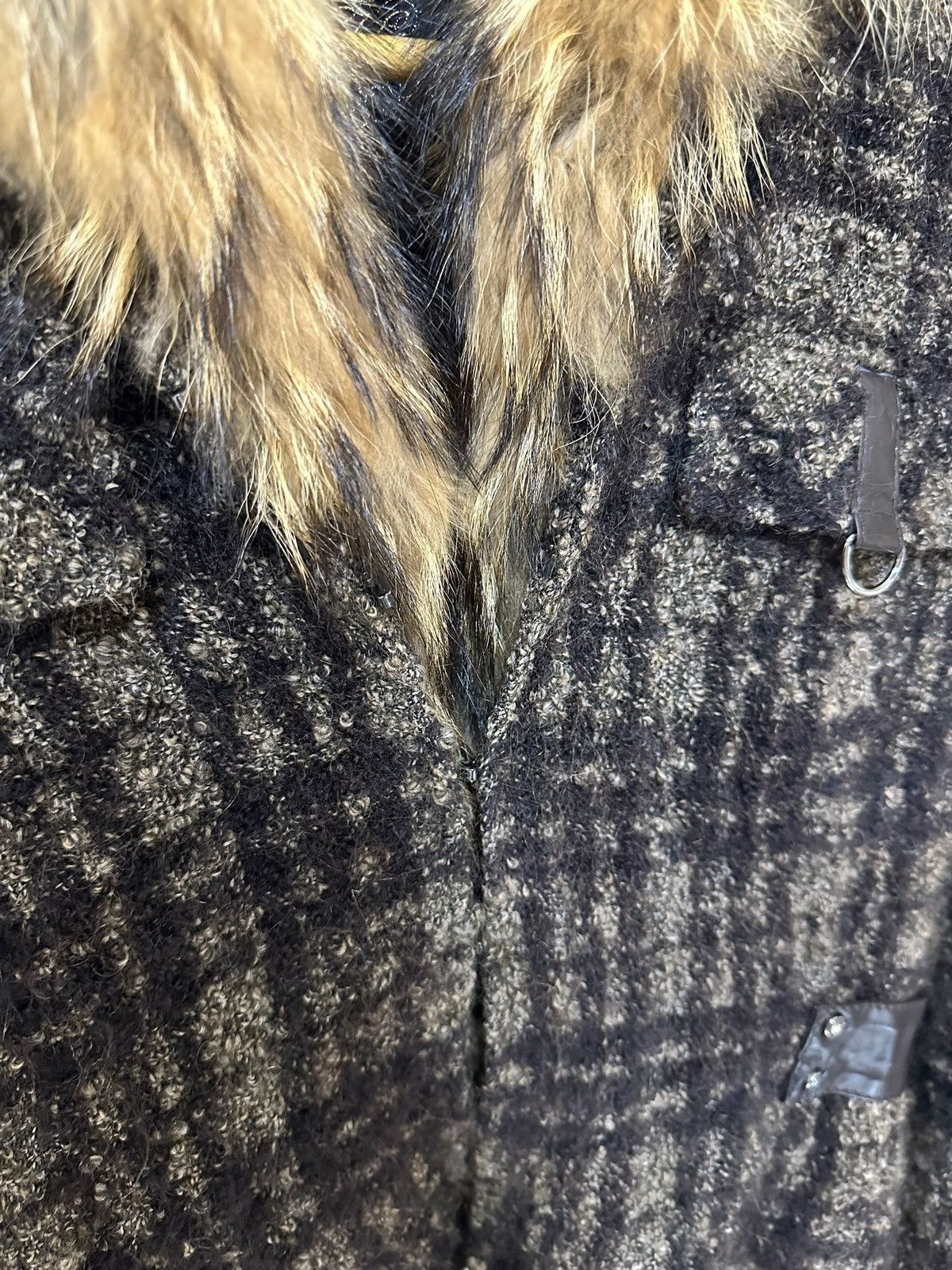 Japanese Brand La Moda Goji Tweed Jacket Fur Faux Jacket Size M / US 6-8 / IT 42-44 - 10 Thumbnail