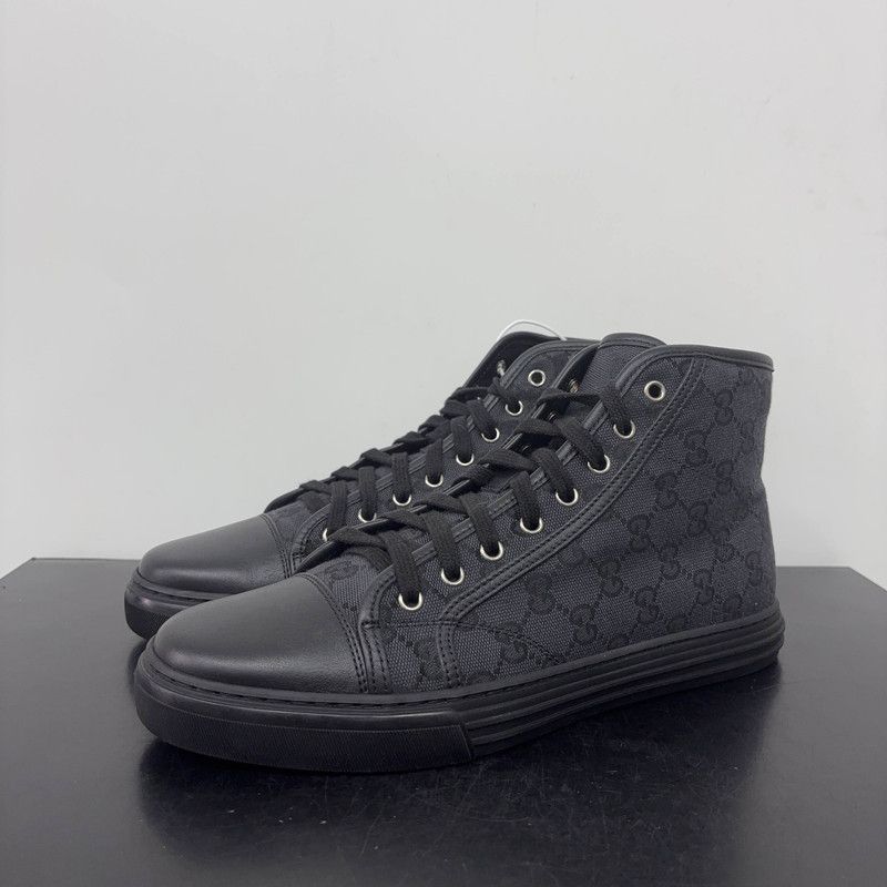 Gucci Gucci Retro GG Canvas High-Top Sneakers 0079 Size US 8 / EU 41 - 1 Thumbnail