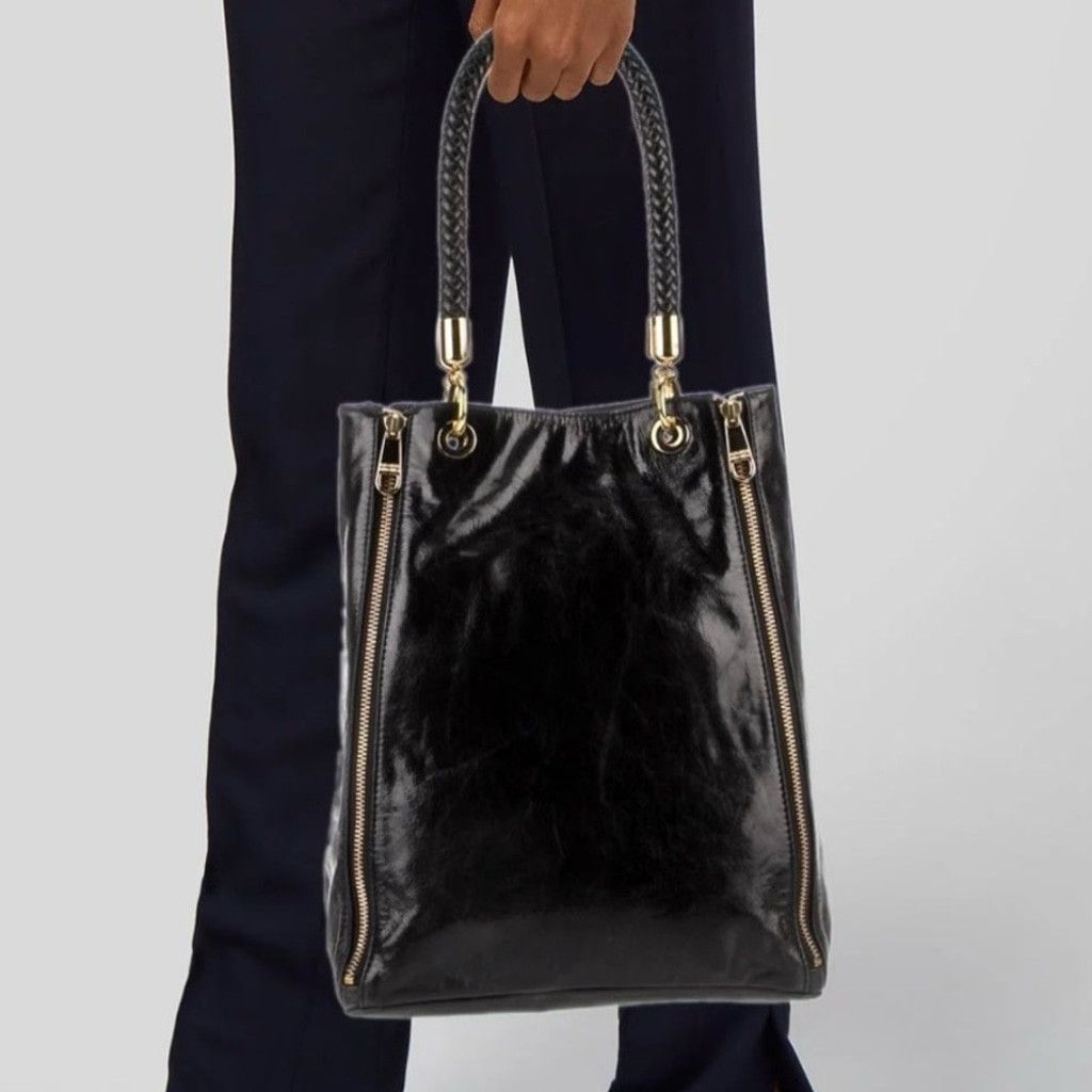 Badgley Mischka Badgley Mischka leather zipper detail rope woven strap bag Size ONE SIZE - 1 Thumbnail