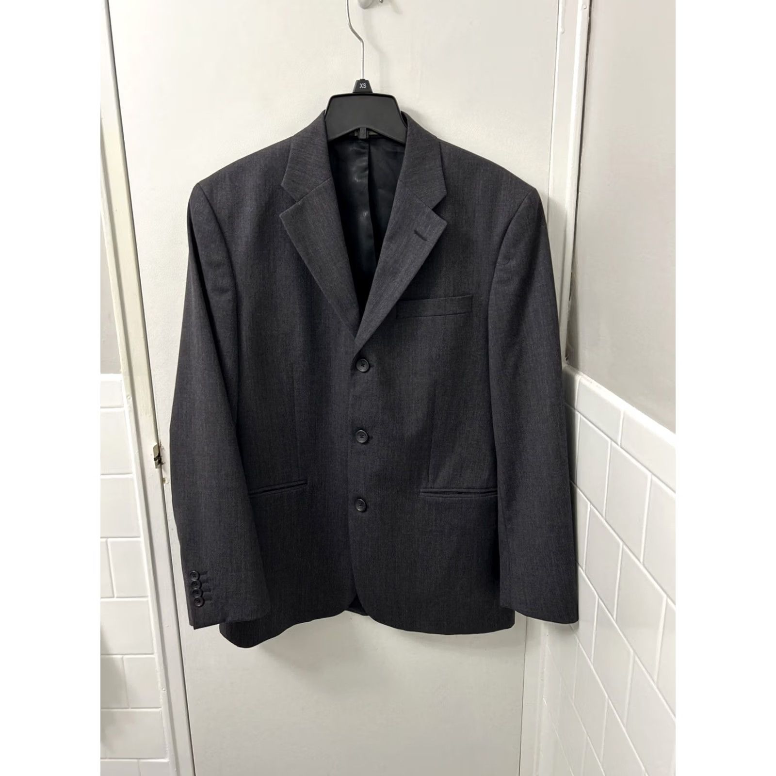 Banana Republic Banana Republic Blazer Mens 40S Gray Wool 3-Button Regular Fit Jacket/Coat Short Length Size 40R - 2 Thumbnail