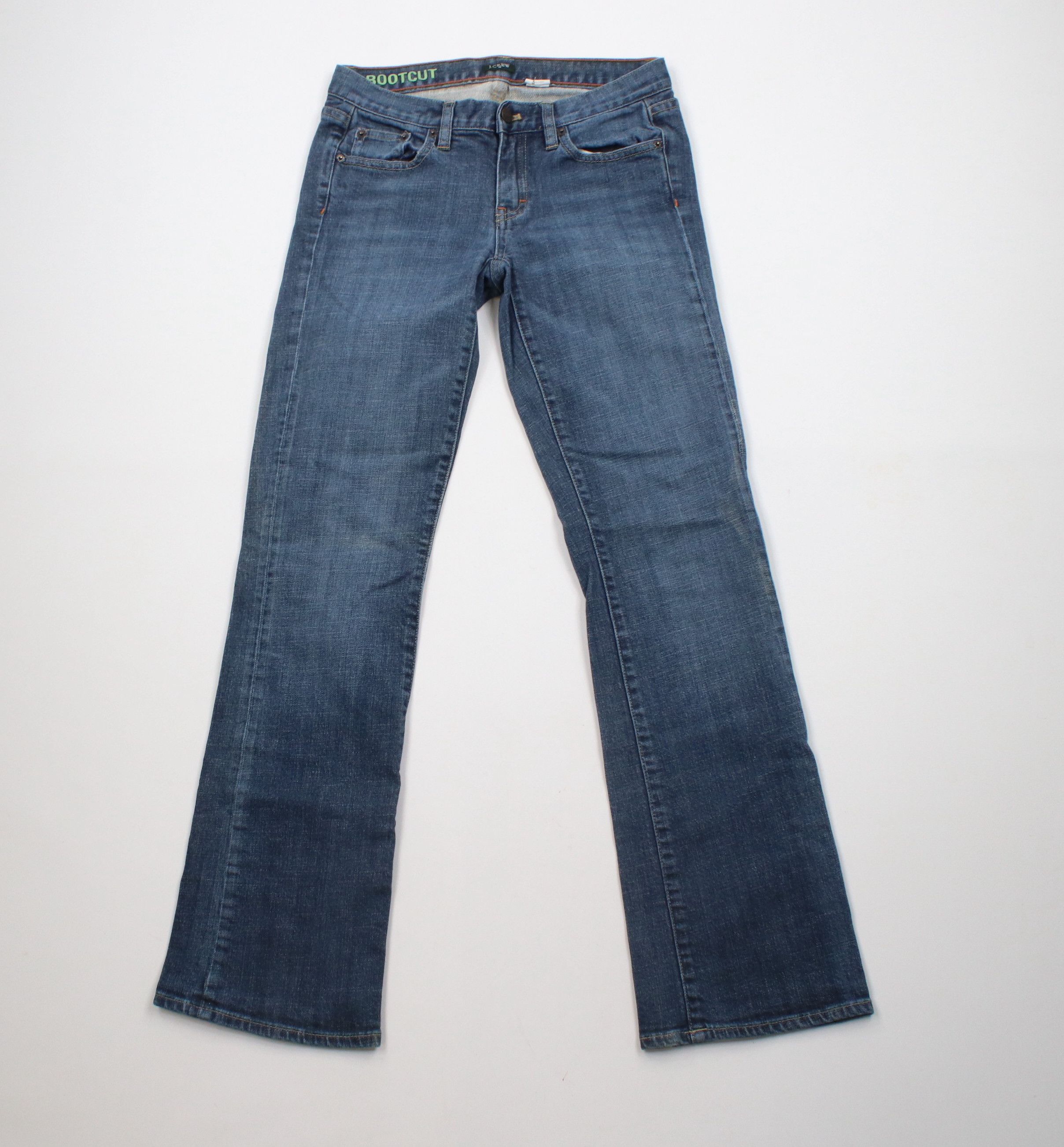 J.Crew × Vintage Vintage Y2K J Crew Stretch Flared Bootcut Denim Jeans Blue Size 28" / US 6 / IT 42 - 1 Thumbnail