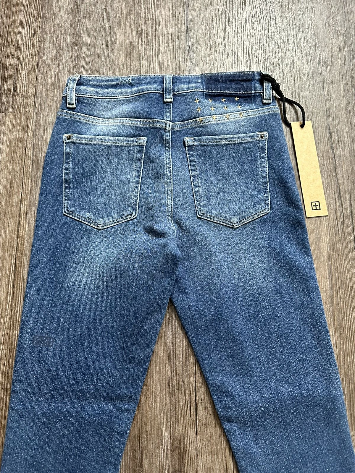 image of Ksubi Spray On Runaway Denim Jeans Size 26 in Blue, Women's