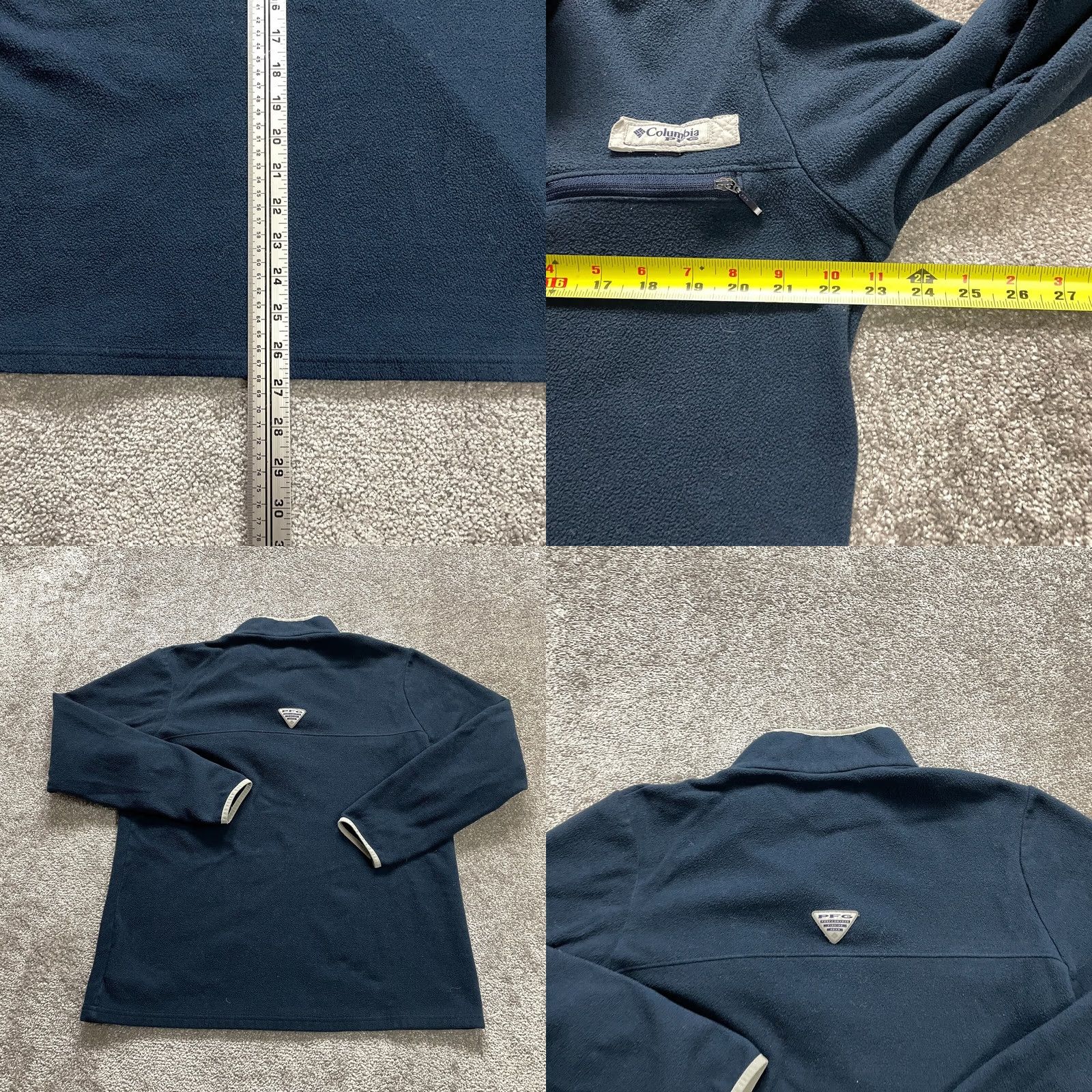 Vintage Columbia Active Jacket Mens M 1/4 Zip Pockets Navy Blue Fleece Logo PFG Hiking Regular Jacket Size US M / EU 48-50 / 2 - 8 Thumbnail