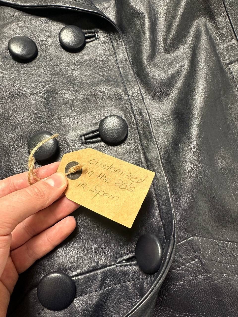 80s Vintage Leather trench-coat Matrix Rare Made in Spain