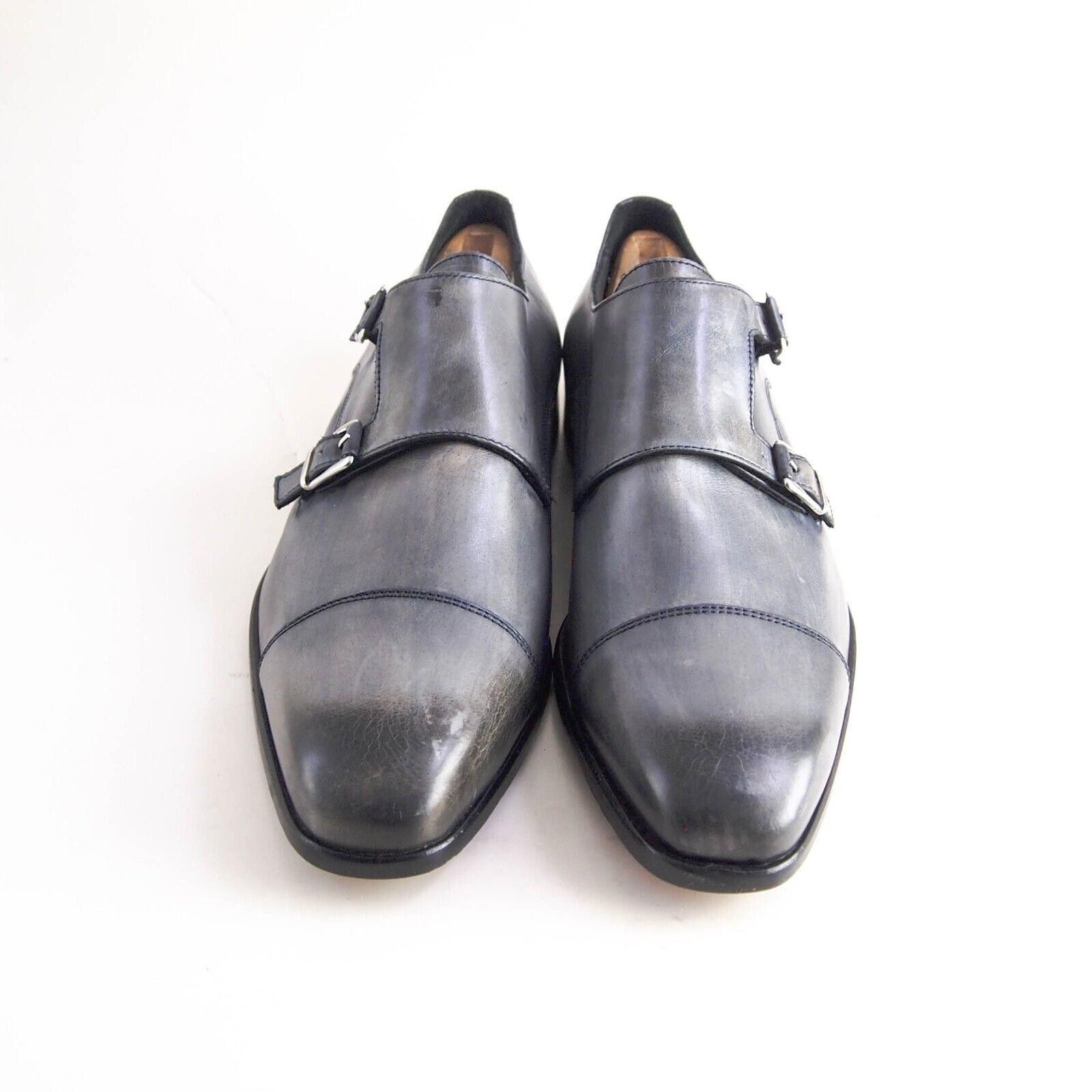 Mercanti Fiorentini Mercanti Fiorentini Double Monks Gray Leather US 8 EU 41 Size US 8 / EU 41 - 3 Thumbnail