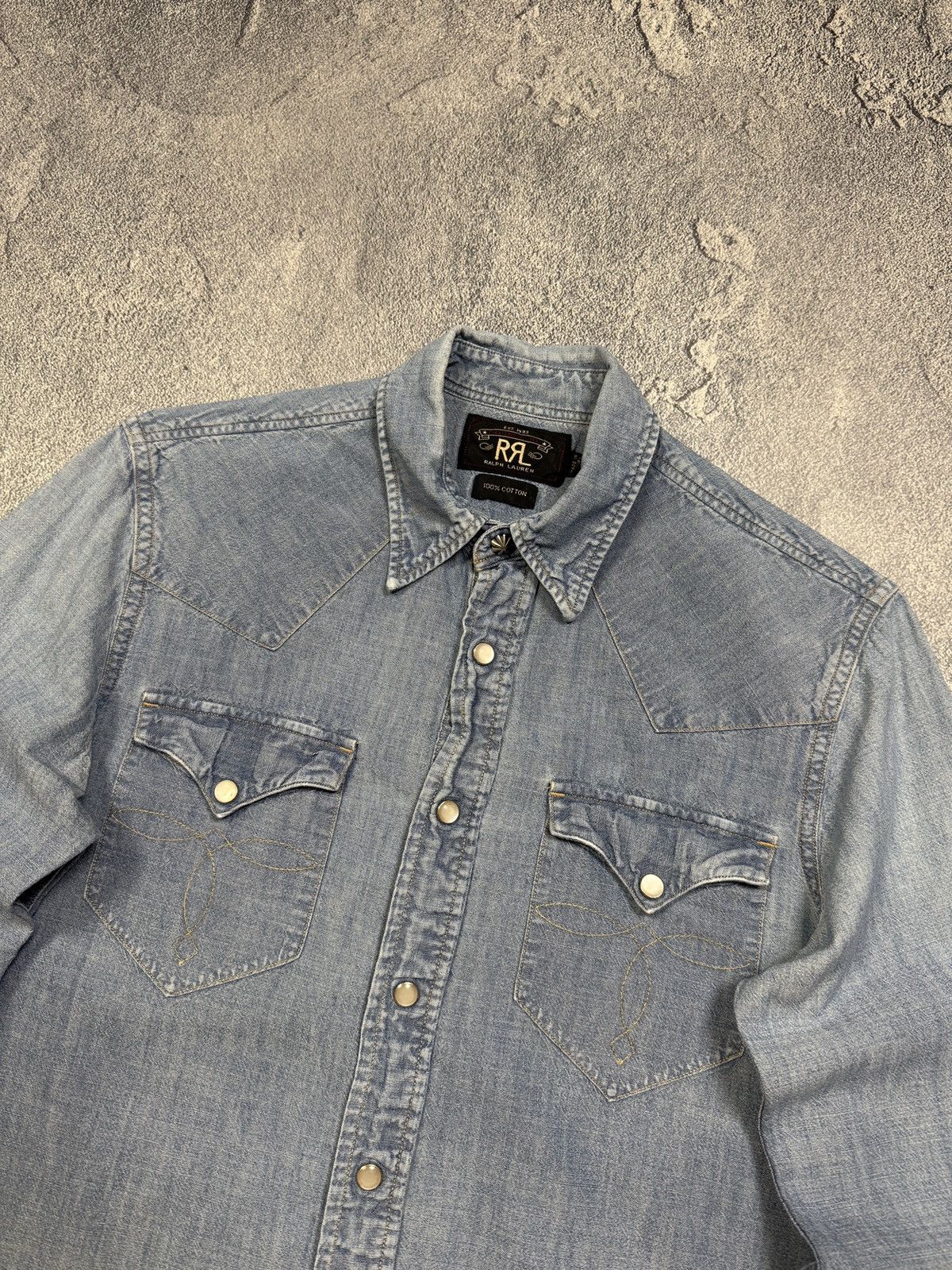 RRL Ralph Lauren Vintage 90s RRL Double RL Ralph Lauren Denim Jacket USA Size US S / EU 44-46 / 1 - 3 Thumbnail