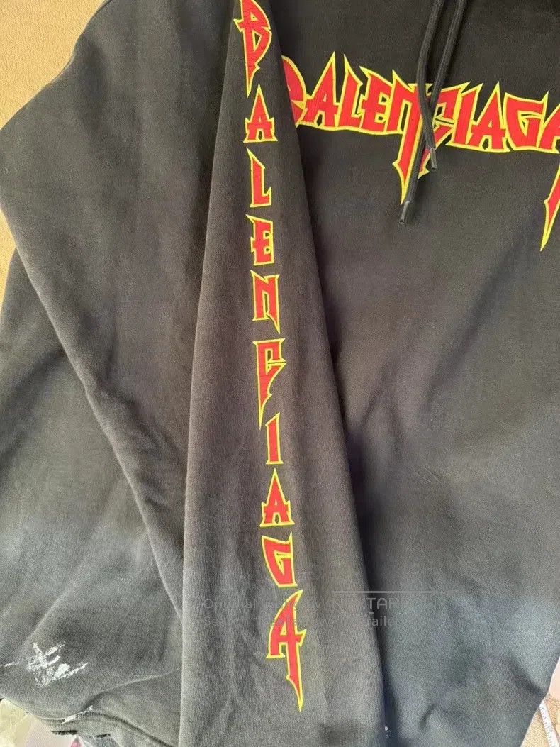 Balenciaga Balenciaga Flame letter logo hoodie Size US S / EU 44-46 / 1 - 3 Thumbnail