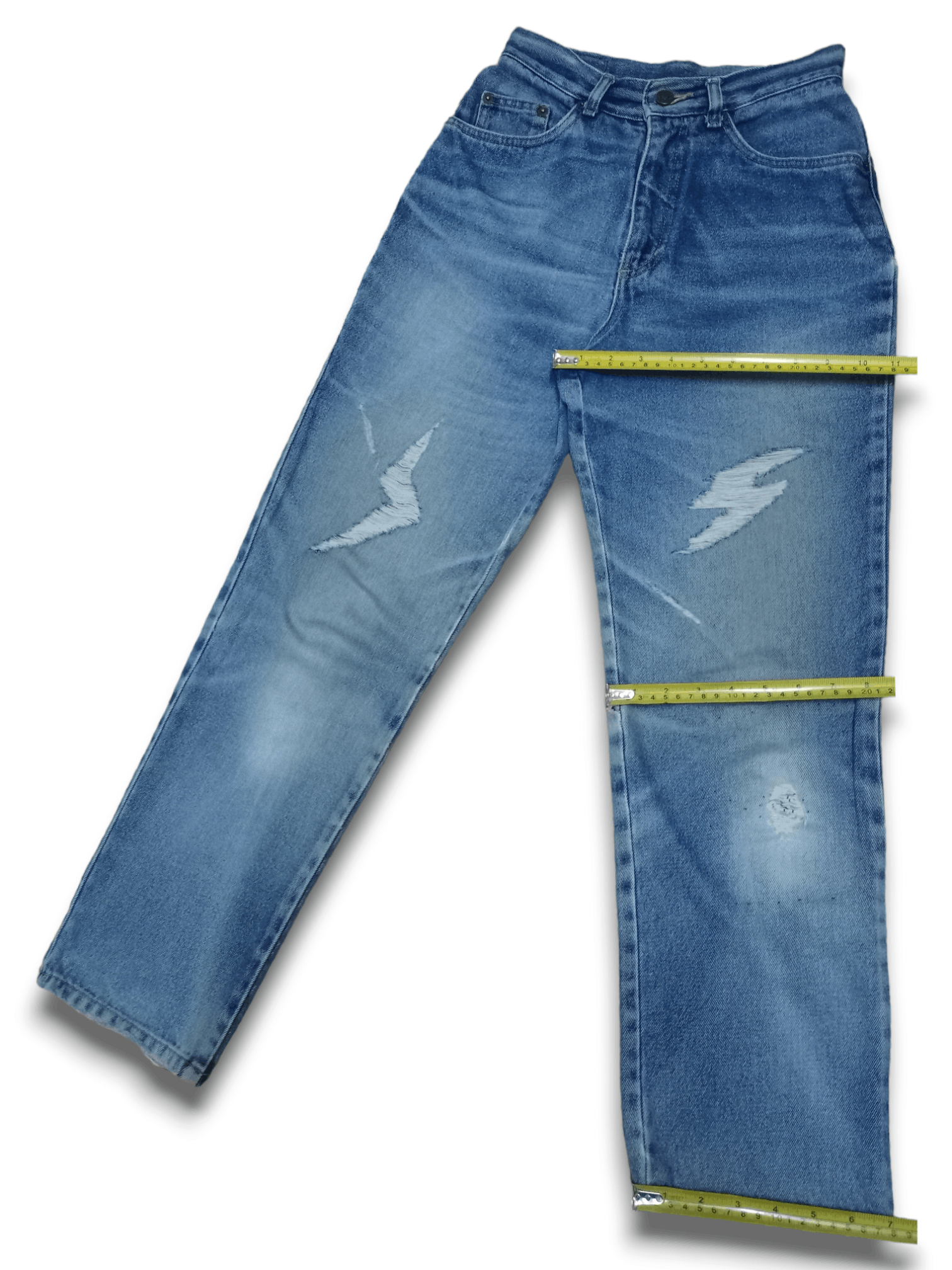 Japanese Brand SALES 🔥 Vintage Japanese Brand Thunder Distressed Jeans Size 25" / US 0 / IT 36 - 11 Thumbnail
