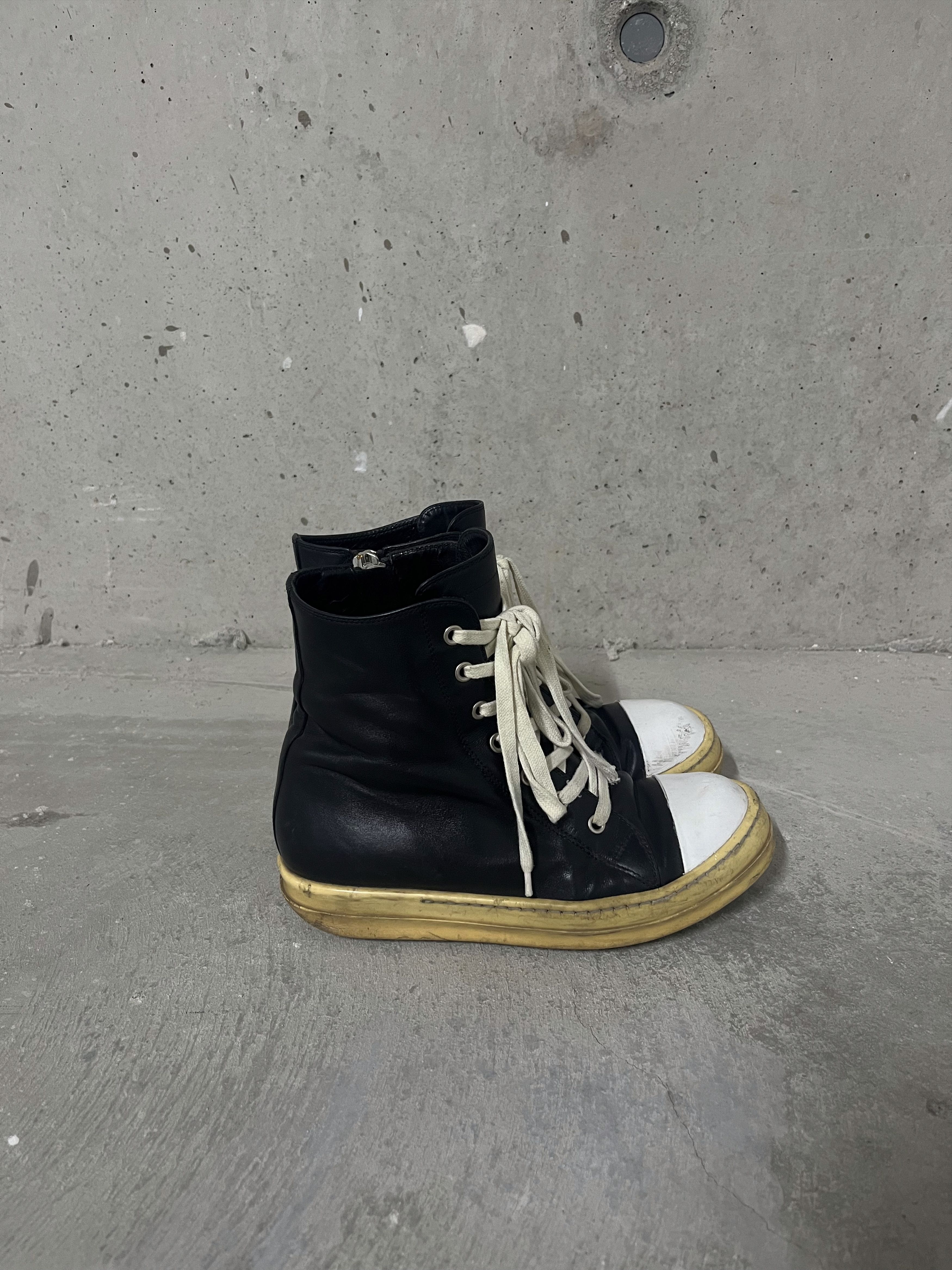 Rick Owens F/W 2015 "SPHINX" leather ramones Size US 9 / IT 39 - 1 Thumbnail