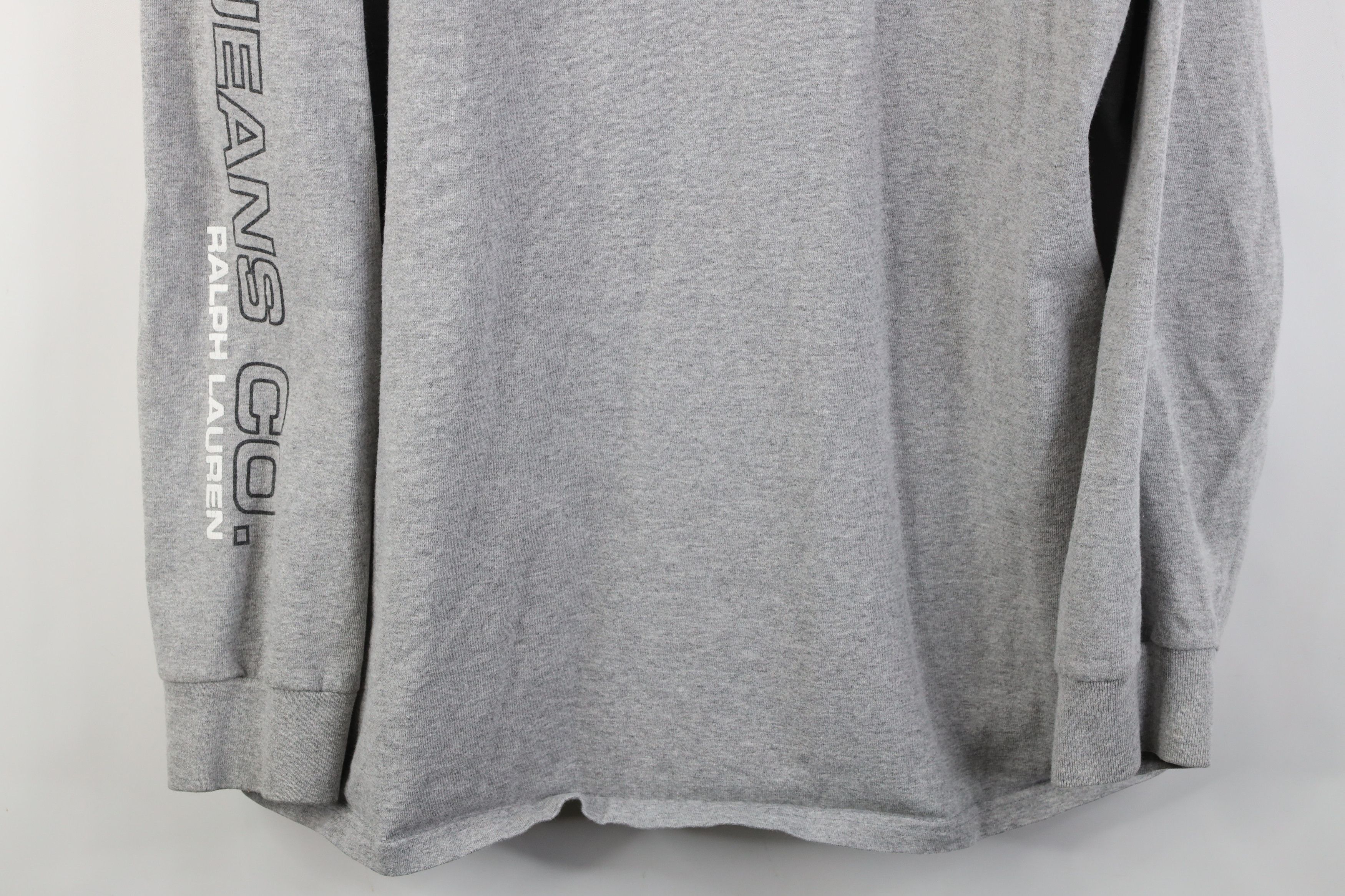 Ralph Lauren Vintage 90s Ralph Lauren Long Sleeve T-Shirt Heather Gray Size US XXL / EU 58 / 5 - 3 Thumbnail