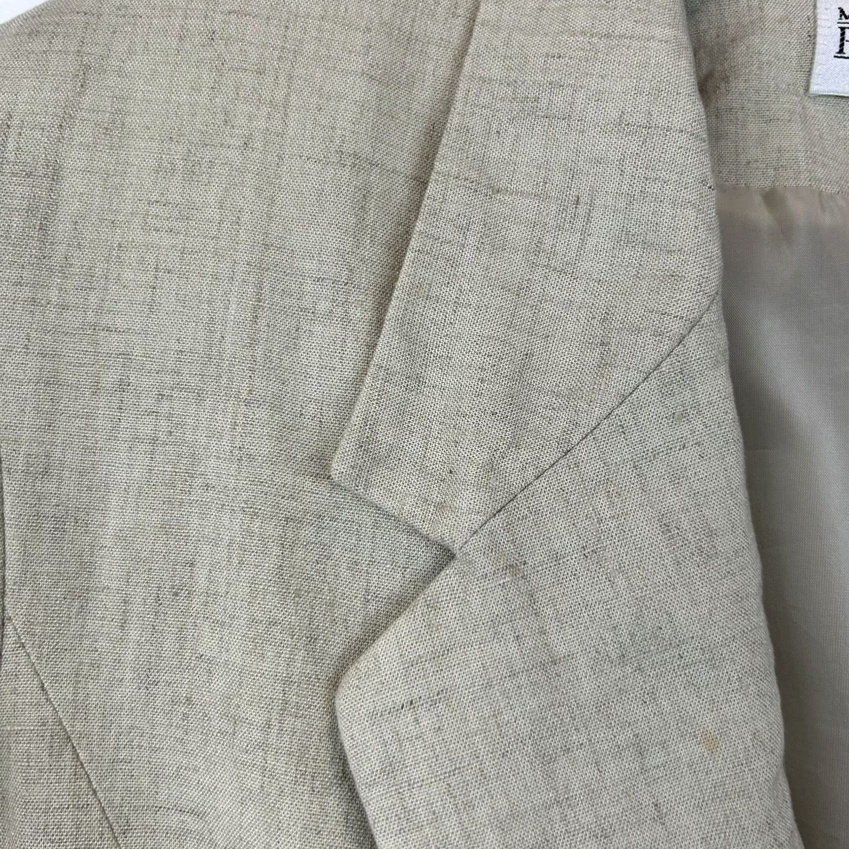 Pendleton Pendleton Blazer Womens M Ivory Linen Wool Lining Blazer USA Shoulder Pads Vintage No (Flaw) Size M / US 6-8 / IT 42-44 - 5 Thumbnail