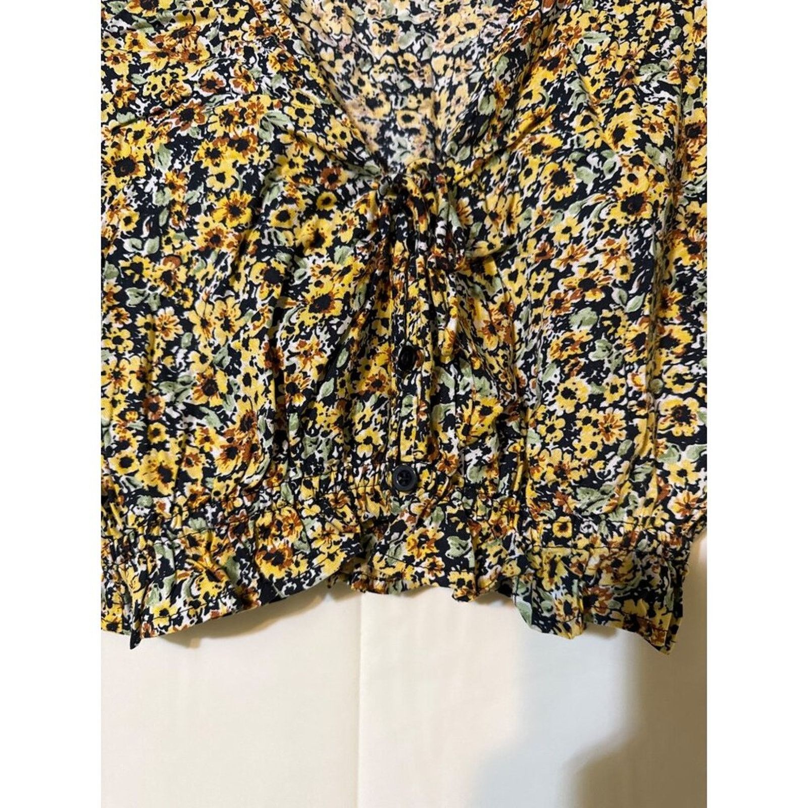 Other Motel Aley Womens Shirt Size Large Spring Ditsy Cropped Size L / US 10 / IT 46 - 5 Thumbnail