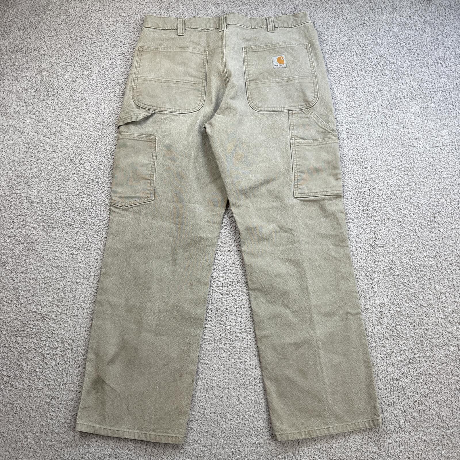 Carhartt Carhartt Relaxed Fit Carpenter Work Pants Men 34x30 Khaki Size US 34 / EU 50 - 2 Thumbnail