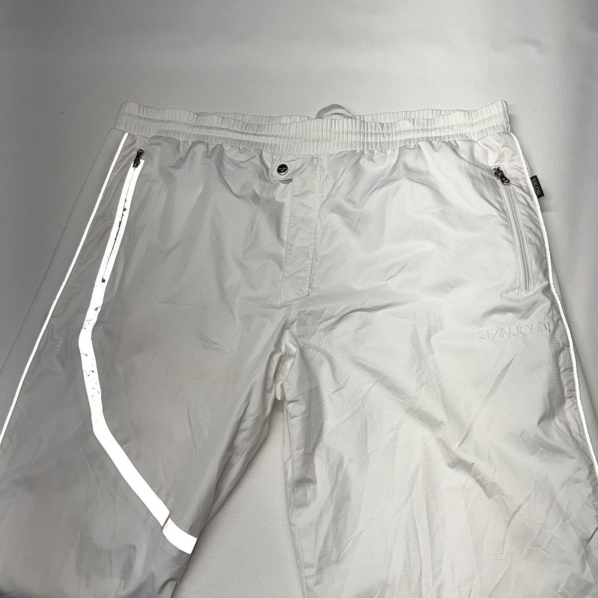 Sean John Sean John Pants White Drawstring Baggy Track 3M Y2K Retro Size US 36 / EU 52 - 3 Thumbnail
