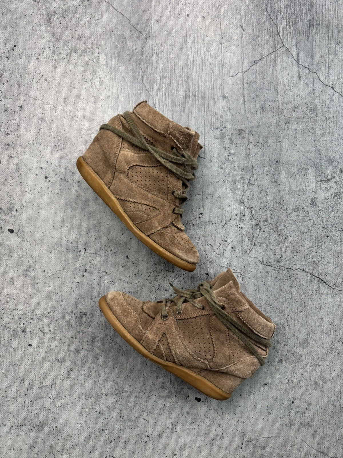 Other Unbranded Isabel Marant Style Bekett Wedge Sneakers Shoes Size US 9 / IT 39 - 3 Thumbnail