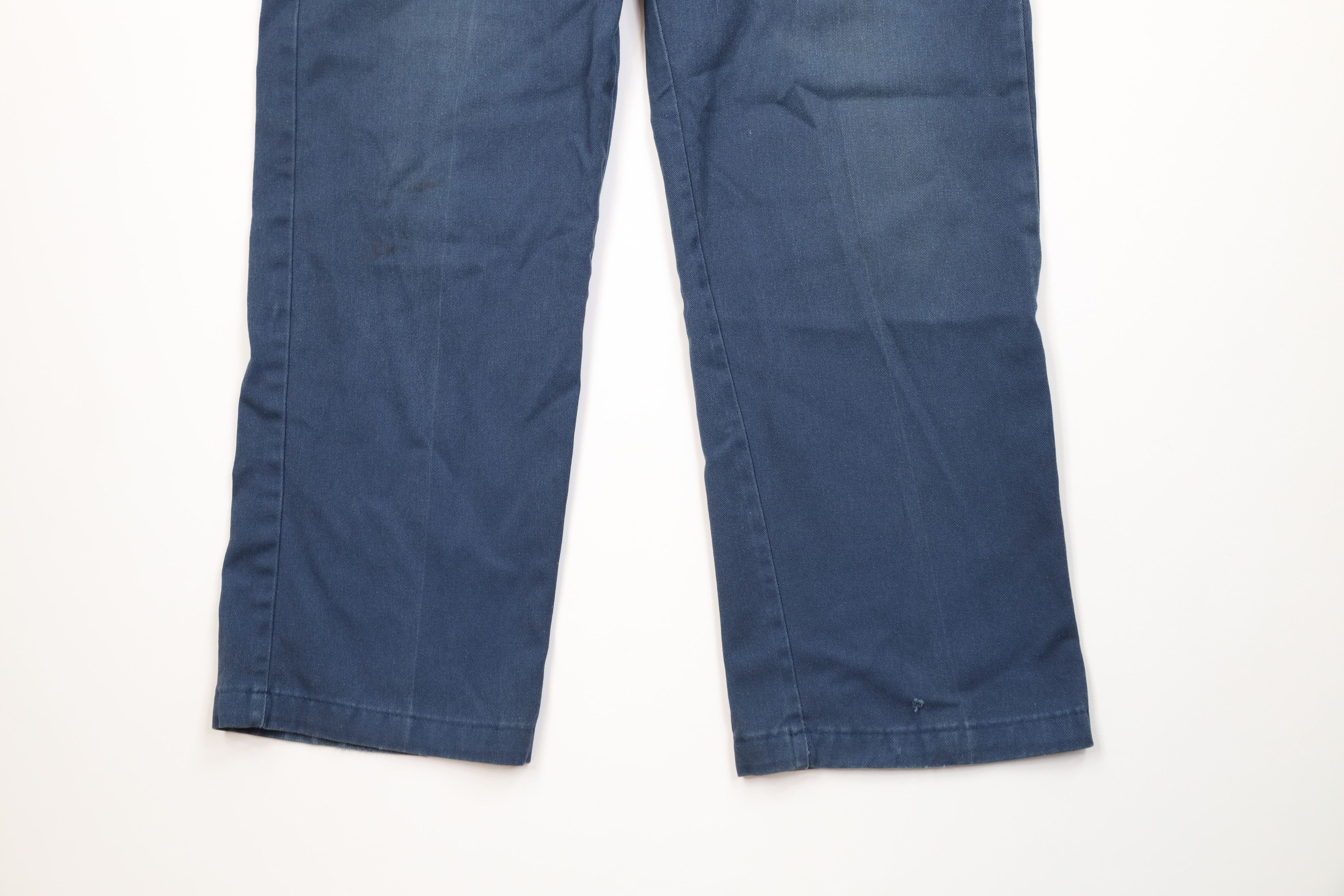 Dickies Vintage 90s Y2K Dickies Wide Leg Workwear Pants Navy Blue Size US 34 / EU 50 - 4 Thumbnail