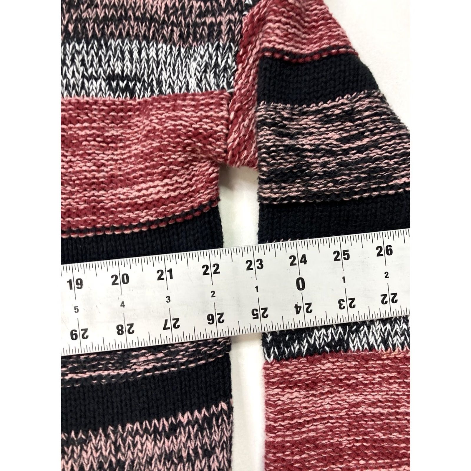 Vintage VINTAGE Lovers & Friends Hooded Open Knit Cardigan Sweater Women XS Black Red Size XS / US 0-2 / IT 36-38 - 8 Thumbnail
