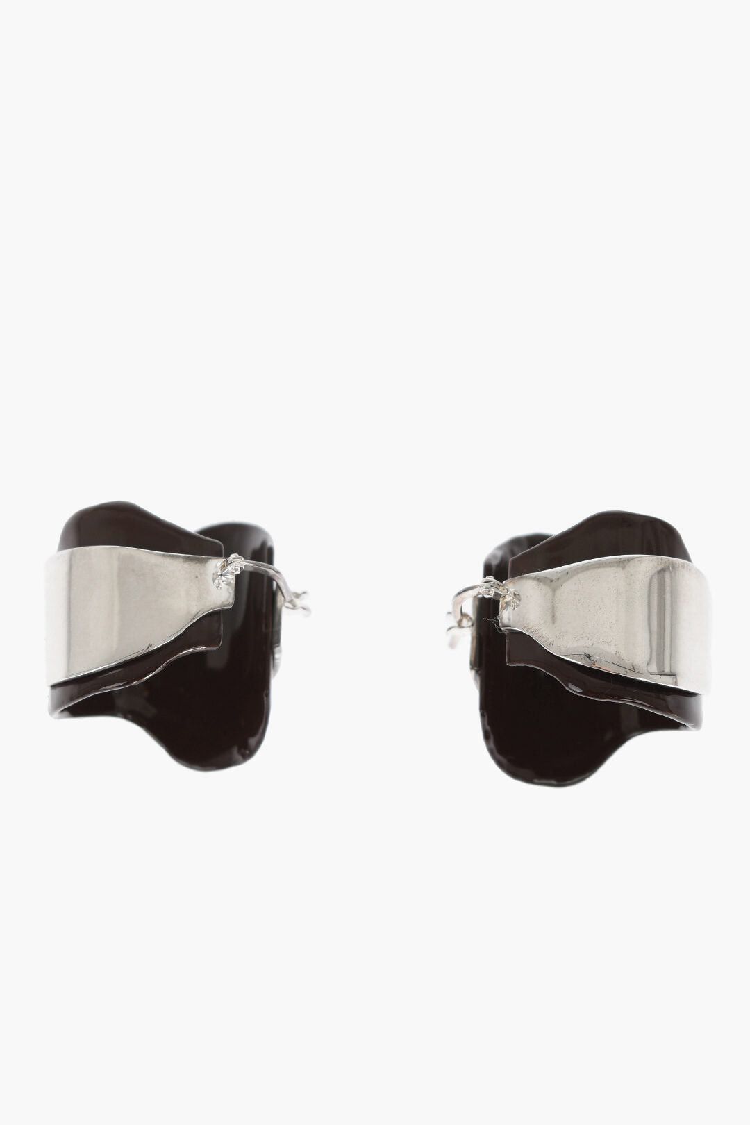Jil Sander Enameled Brass Earrings with Ring Design Size ONE SIZE - 1 Thumbnail