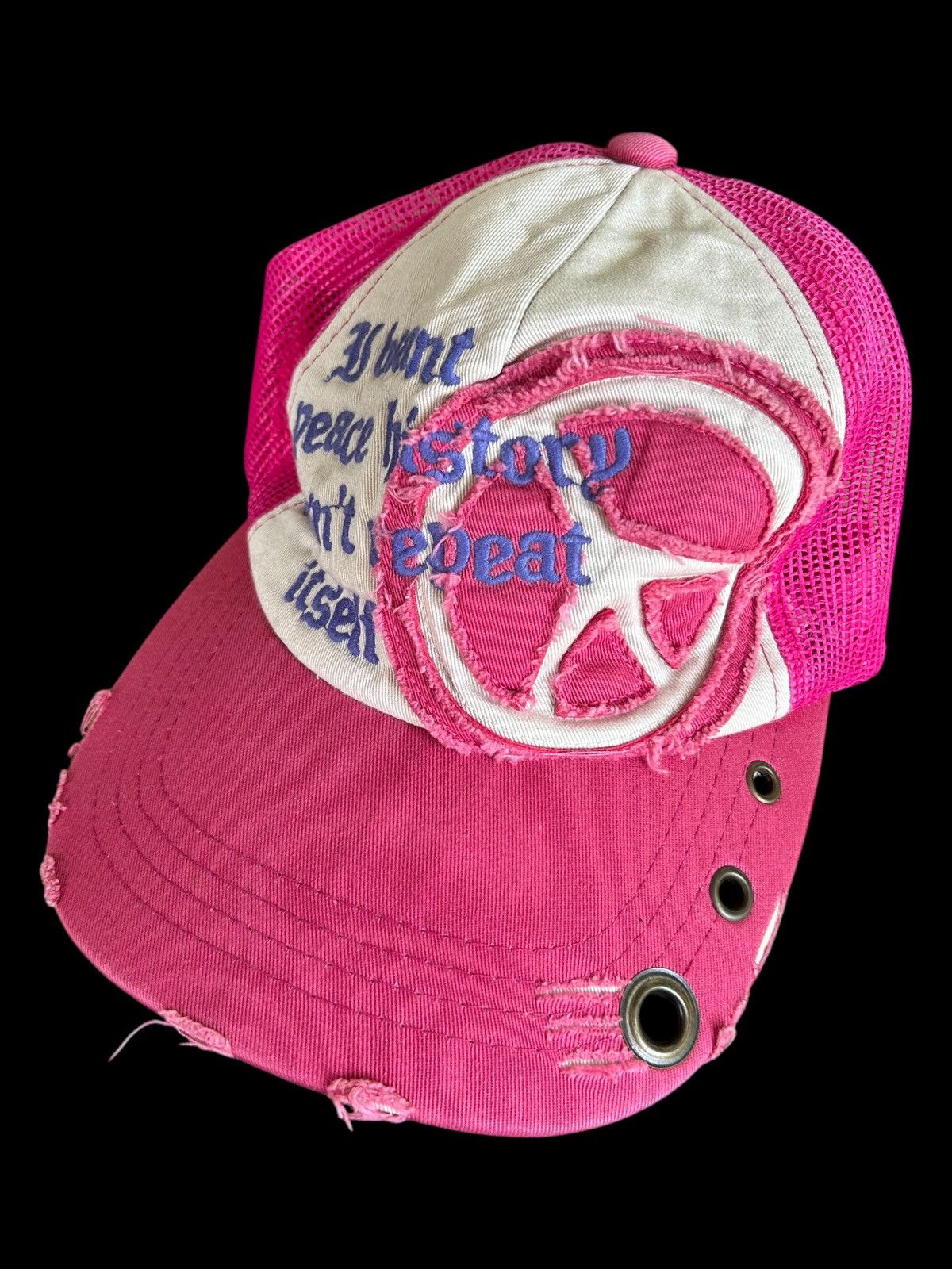Japanese Brand × Kapital × Vintage Peace Punk Bondage Distressed Style Rare Hats ☠️☠️ Size ONE SIZE - 1 Thumbnail