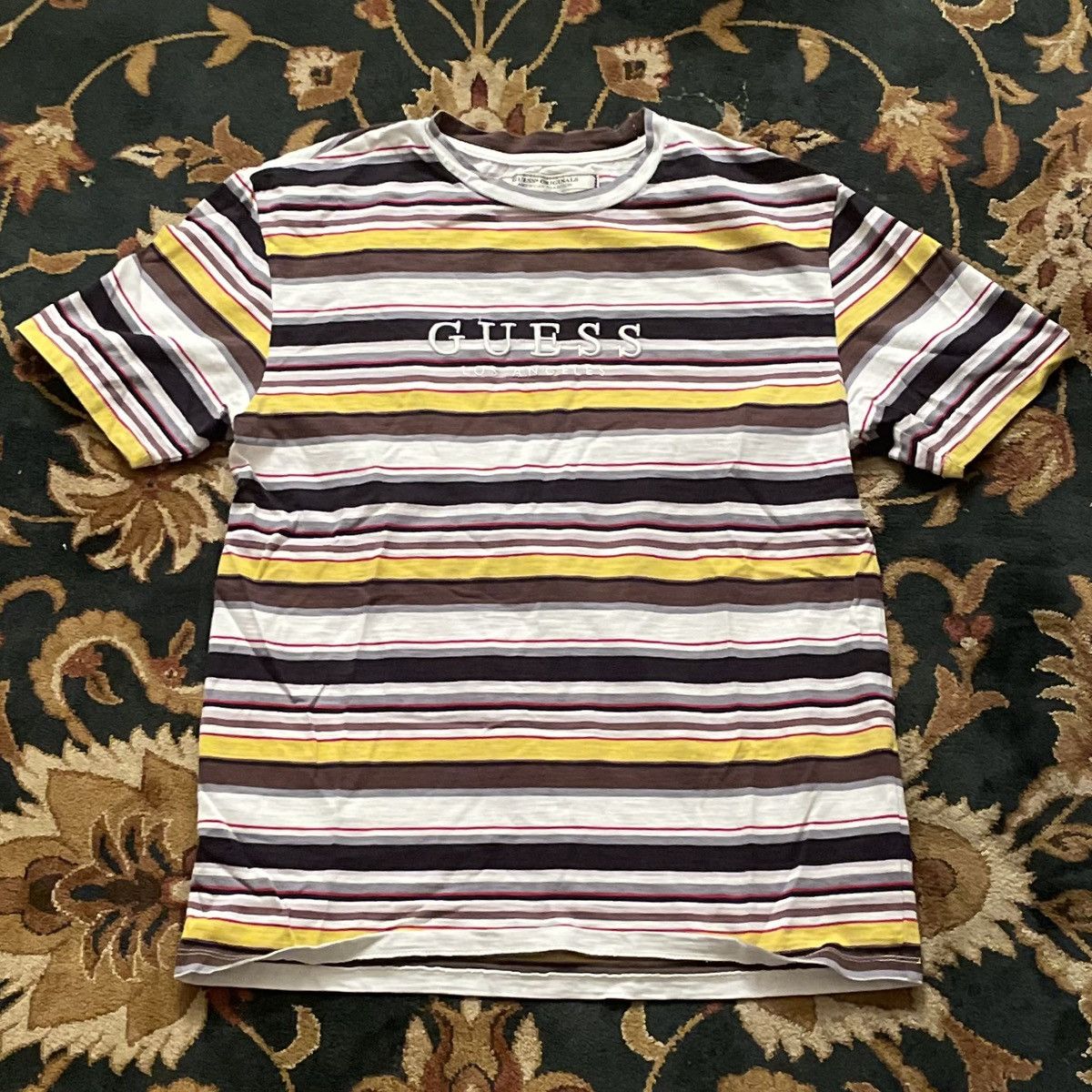 A$AP Rocky Vintage Y2K Guess ASAP Rocky Striped Short Sleeve T-Shirt Size US M / EU 48-50 / 2 - 1 Thumbnail