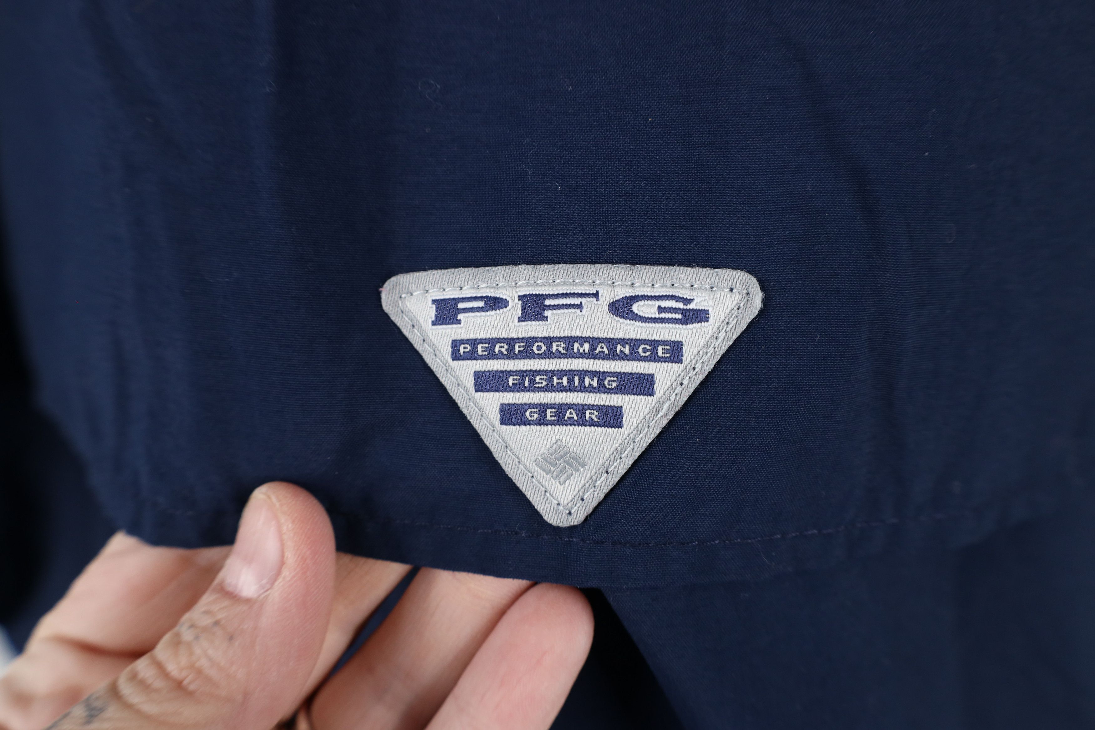 Columbia × Vintage Columbia PFG Performance Fishing Gear Button Shirt Navy Blue Size US XXL / EU 58 / 5 - 10 Thumbnail