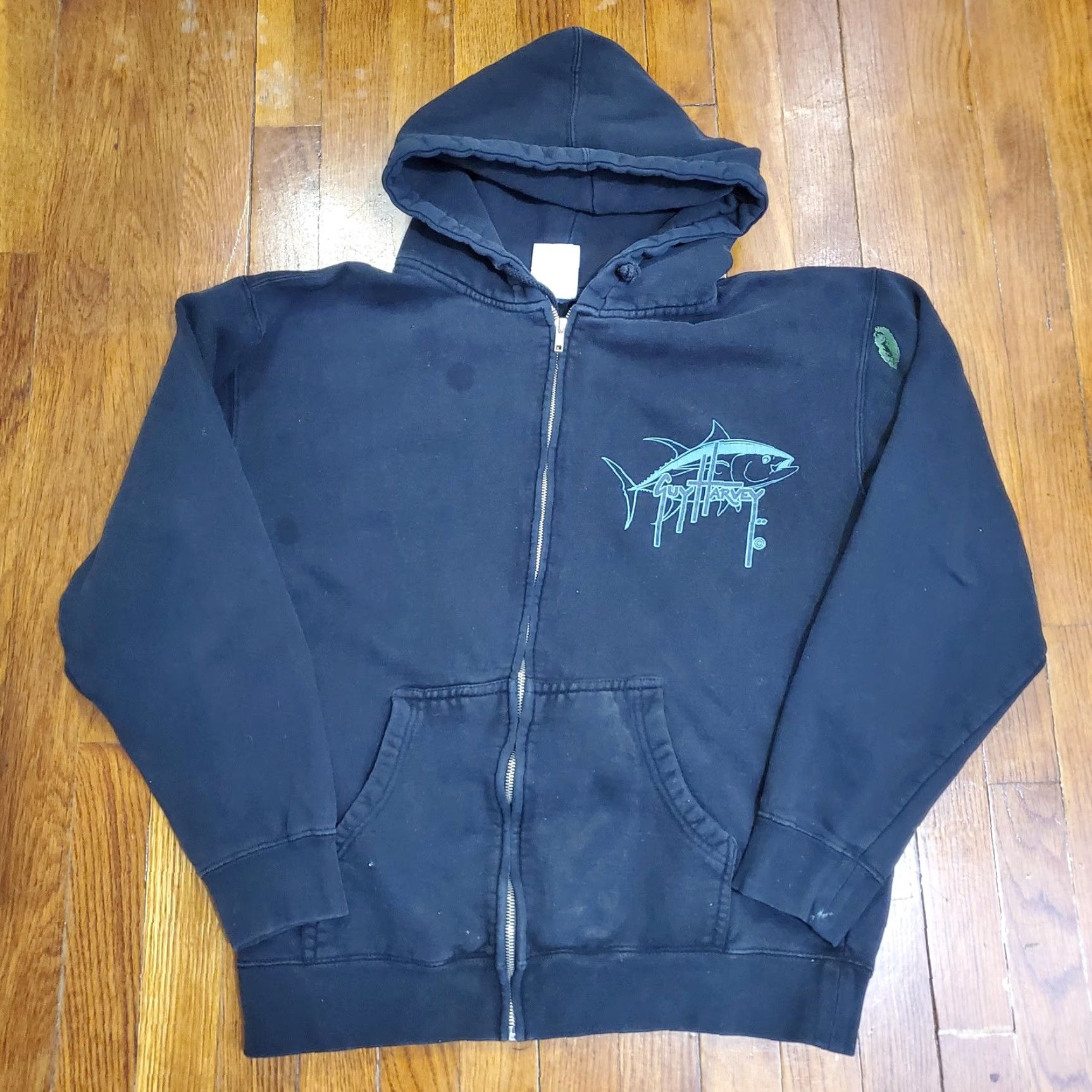 Guy Harvey Guy Harvey Hoodie Mens Medium Black Full Zip Back Graphic Tuna Fish Size US M / EU 48-50 / 2 - 6 Thumbnail