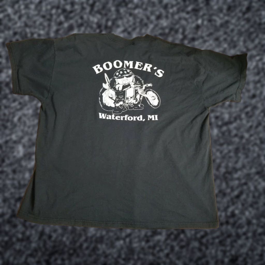 Fruit Of The Loom Mens Retro XXL Biker Boomers Apparel T Shirt Distressed Double Sided Size US XXL / EU 58 / 5 - 1 Thumbnail