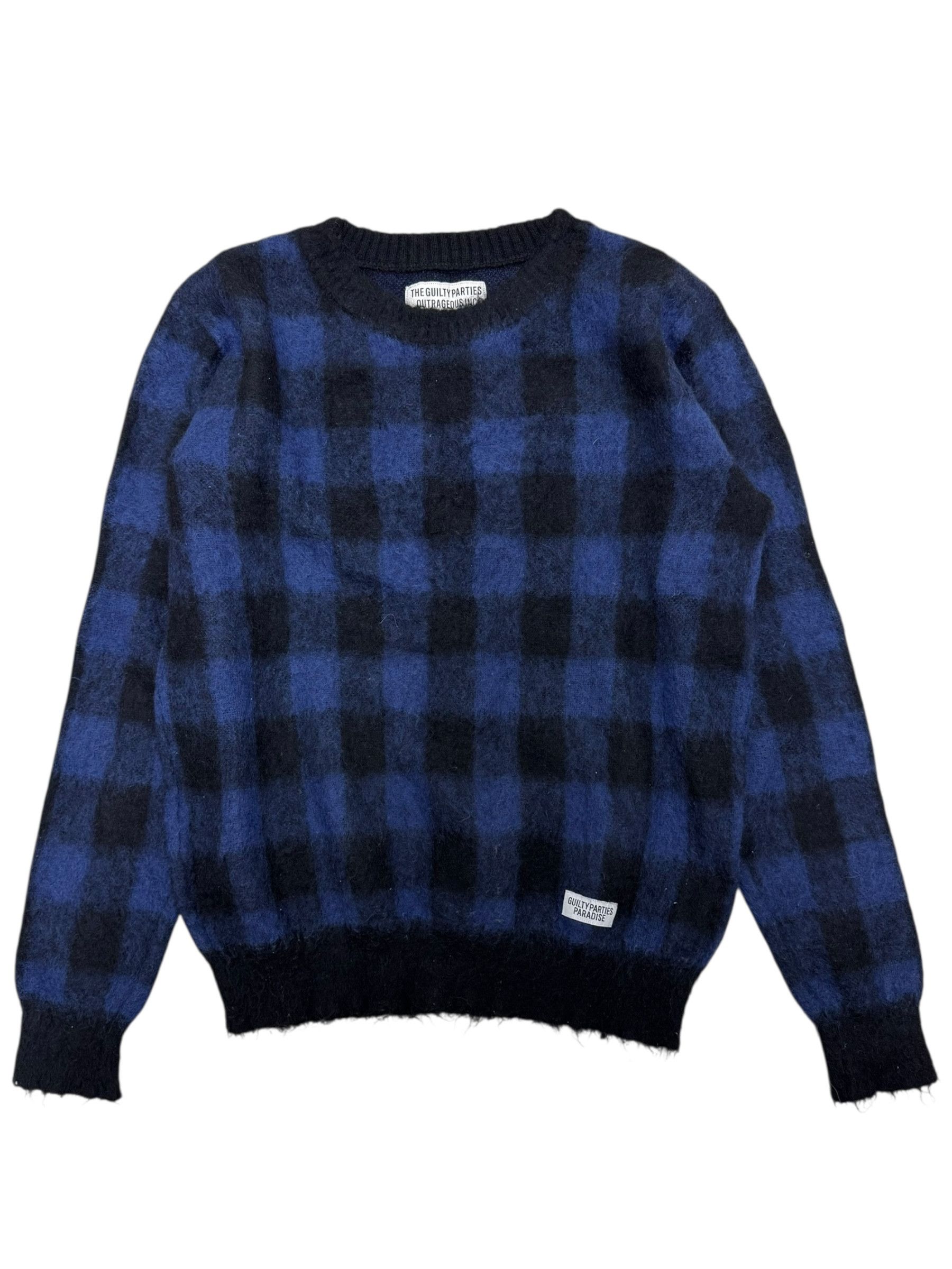 Wacko Maria Wacko Maria Guilty Parties Blue Checkered Mohair Sweater Size US L / EU 52-54 / 3 - 1 Thumbnail