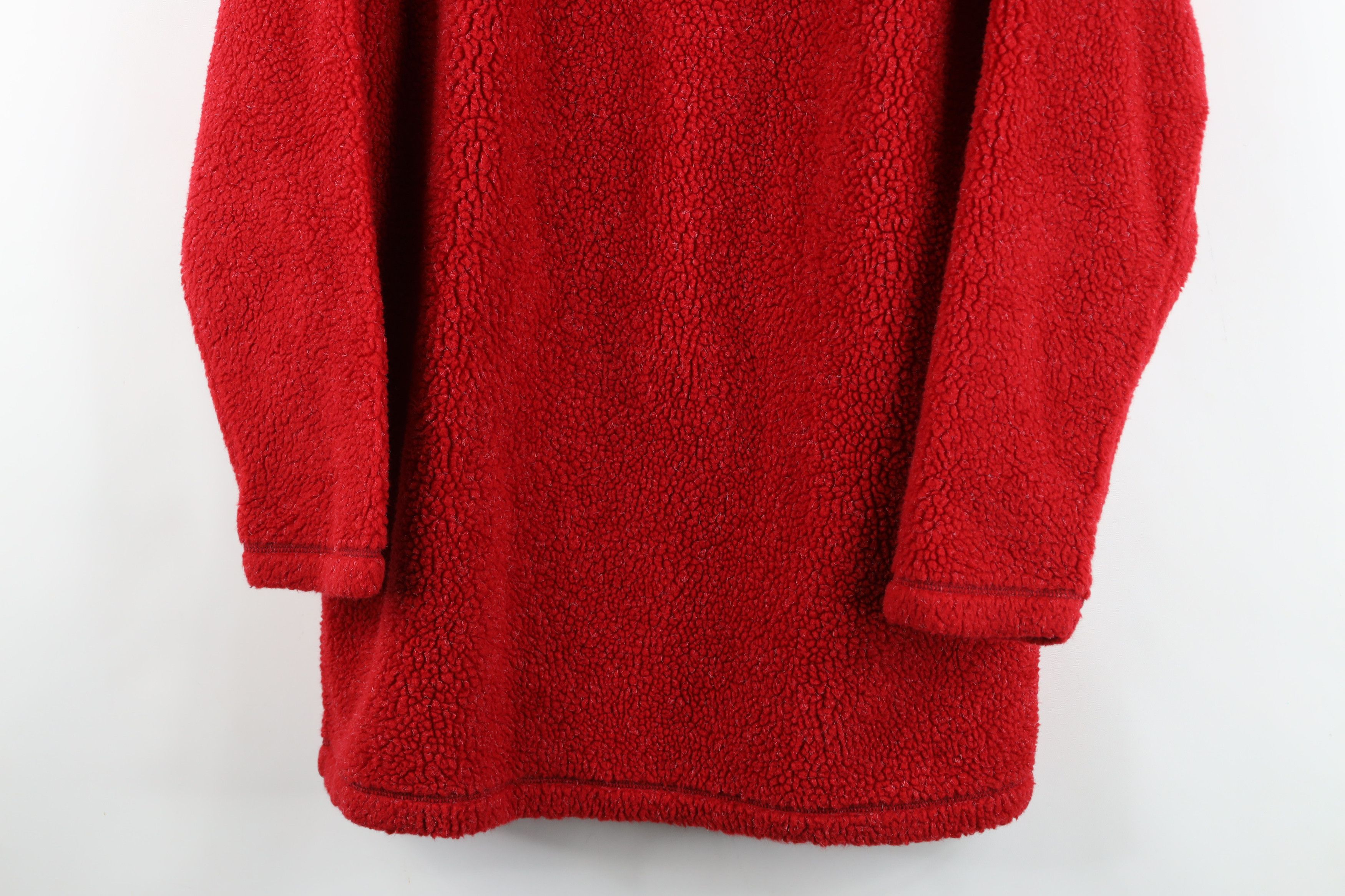 Vintage Vintage 90s Streetwear Deep Pile Fleece Sweater Red USA Size M / US 6-8 / IT 42-44 - 3 Thumbnail